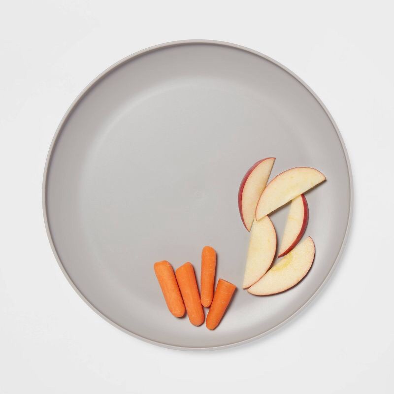 10.5" Plastic Dinner Plate Jet Gray - Room Essentials™