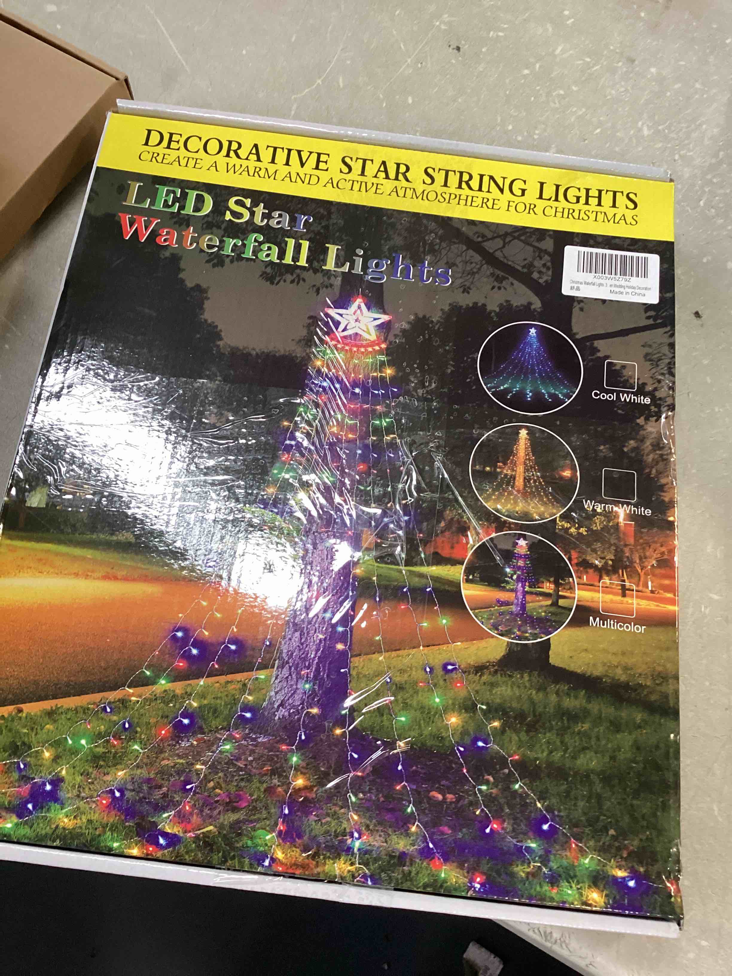 Christmas Waterfall Lights Outdoor with Remote & App Control, 10FT 305