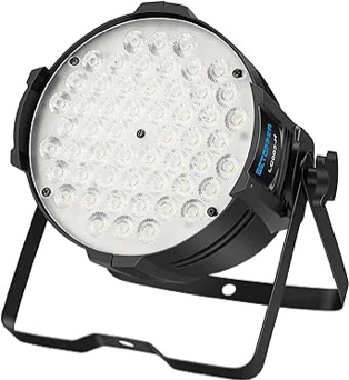 BETOPPER Stage Light DJ Washing Strobe Lights for Parties 54 LED Super Bright DMX512 White/Off White 5000 Lumens Par Lighting for Church Event,Wedding,Theater,Studio,Photostudio,Event etc 1 pcs 