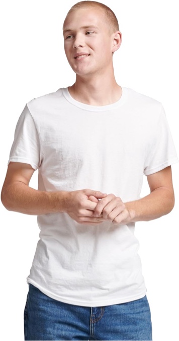 Size M Russell Athletic Men's Dri-Power Cotton Blend Short Sleeve Tees, Moisture Wicking, Odor Protection