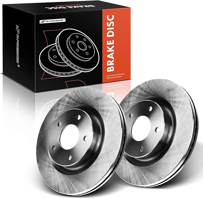 A-Premium 11.65 inch (296mm) Front Vented Disc Brake Rotors Compatible with Select Nissan Models - Altima 2007-2012, 2013 Coupe Only, 2014-2019, 2-PC Set