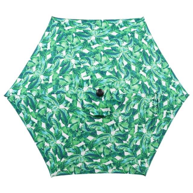 Mainstays  Palm Round Outdoor Tilting Market Patio Umbrella with Push-up Function