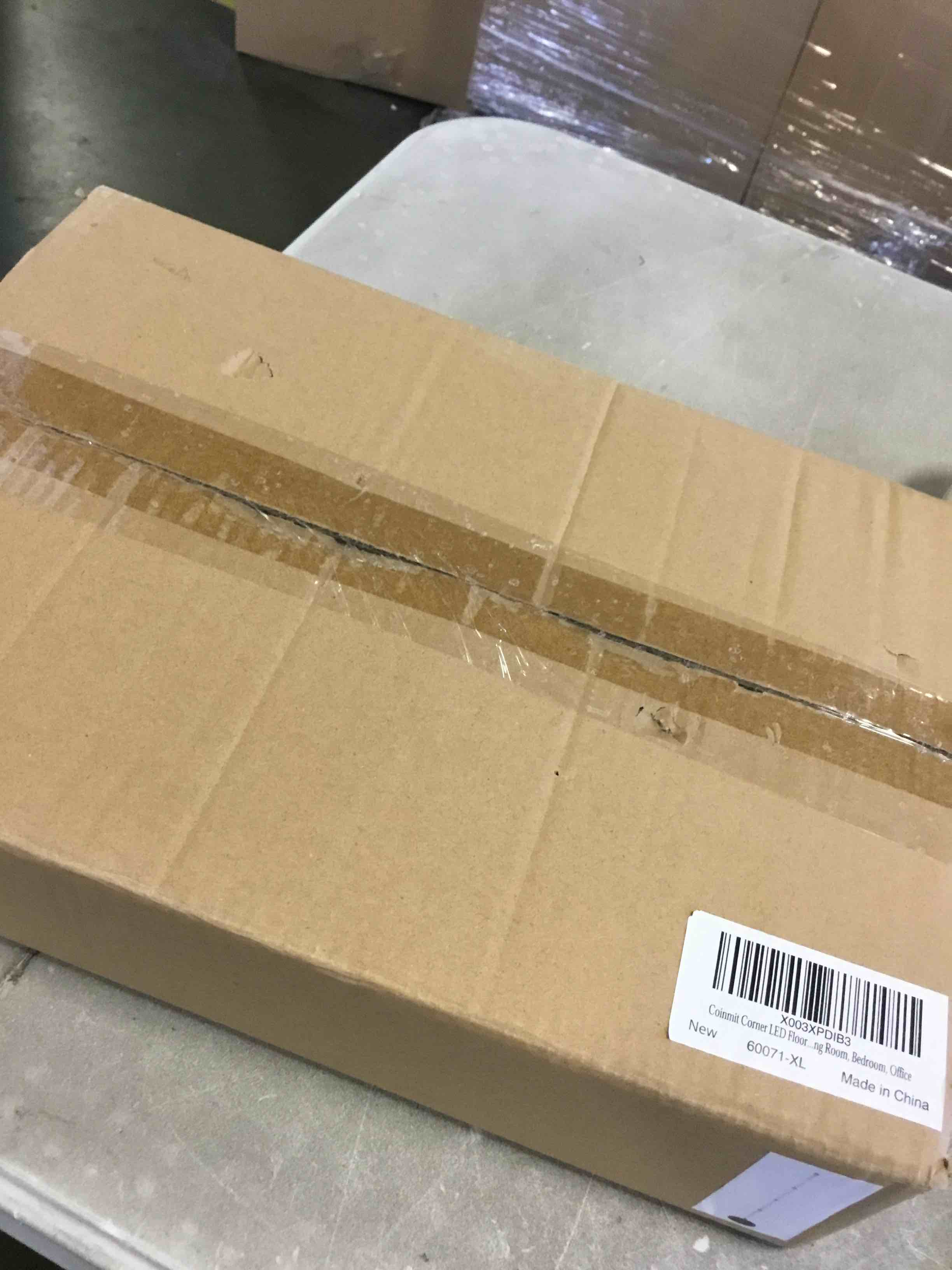 55.2" LED Corner Floor Lamp, Warm Light Led Reading Black Gold Floor