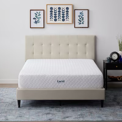 LUCID Comfort Collection SureCool 10-in Queen Memory Foam Mattress in a Box