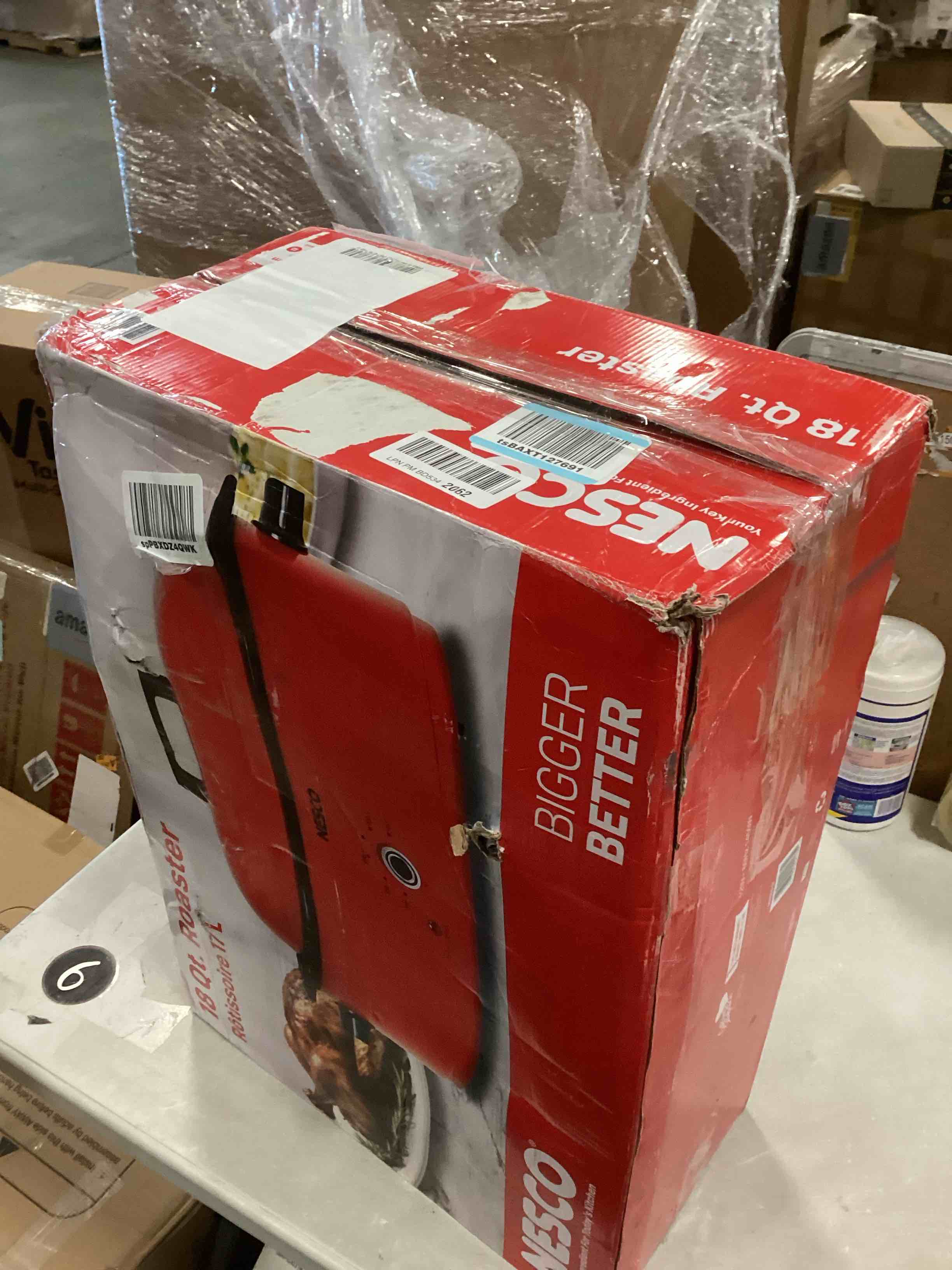 NESCO 18 Quart Roaster Slow Cooker Red