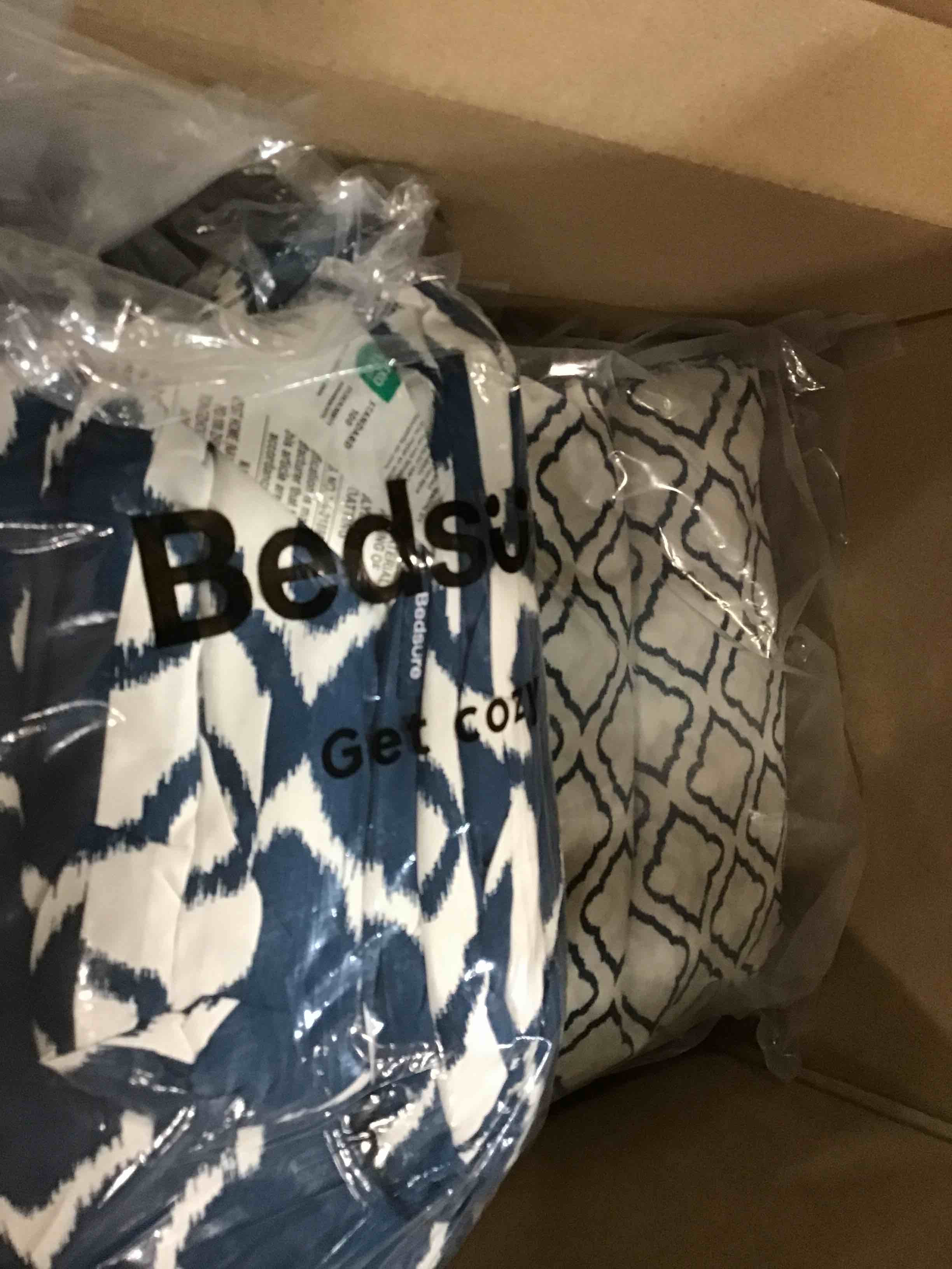 Bedsure Get cozy (Dark Blue with White Cameras)