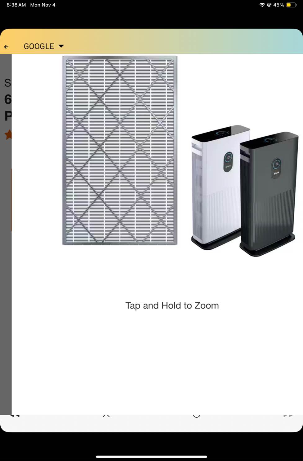 SharK AIR PURIFIER filter  6