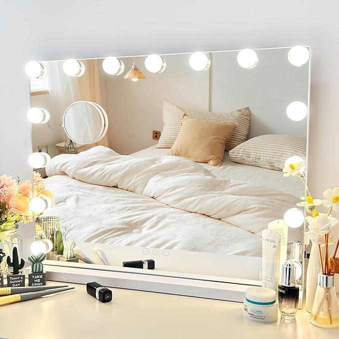 light smart mirror with blue too 