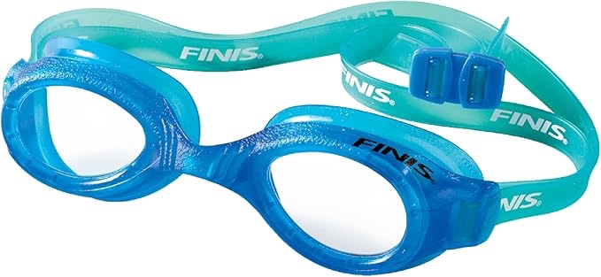 FINIS H2 Jr. Goggles - High-Quality Performance Kids Swim Goggles - Watertight Anti-Fog Goggles with UV Protection - Kids Swimming Goggles for Children Ages 4-12 Years - Blue/Clear