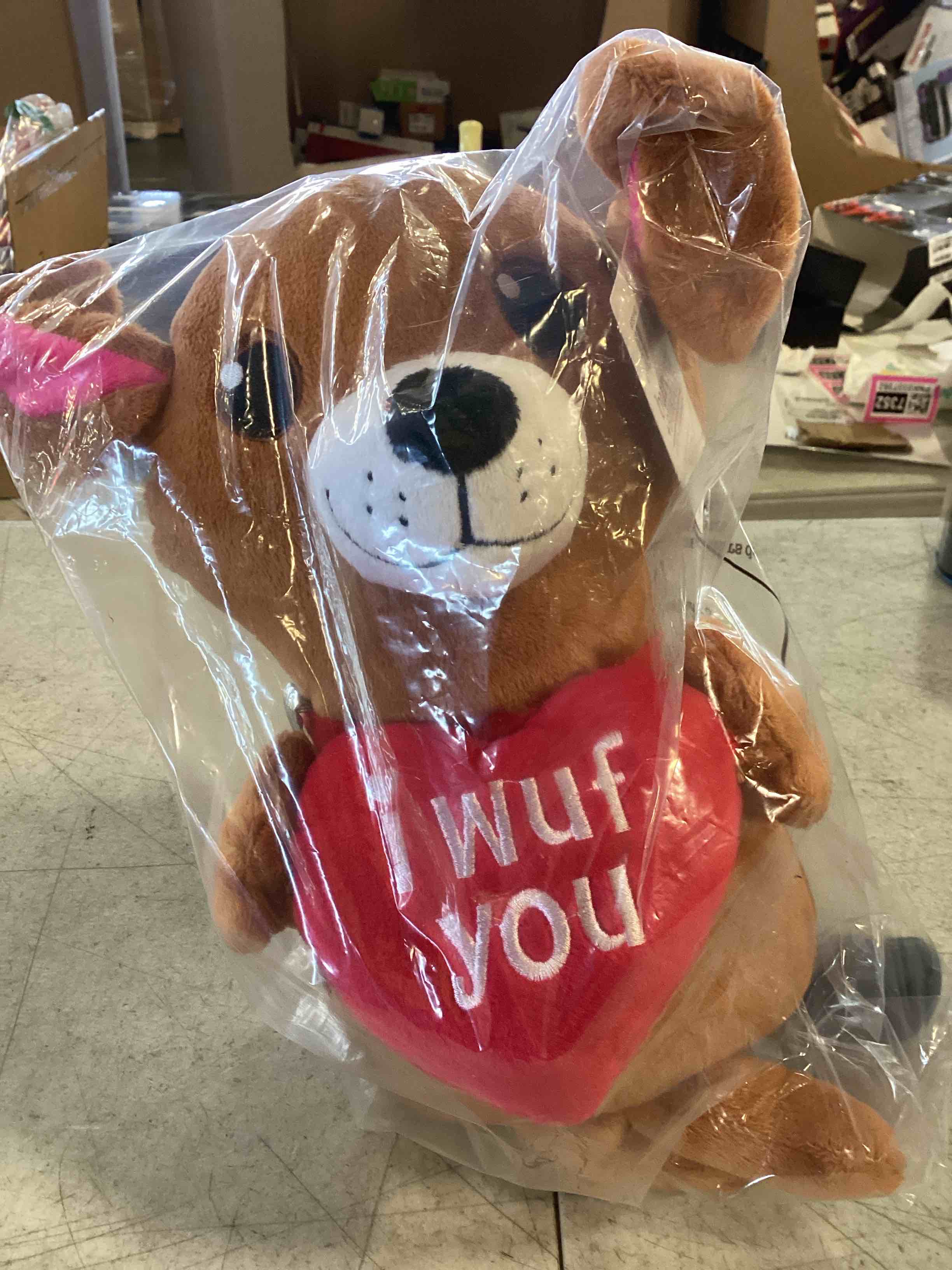 BURTON+BURTON, Plush Love Valentine, Dog, I Wuf You 9732142