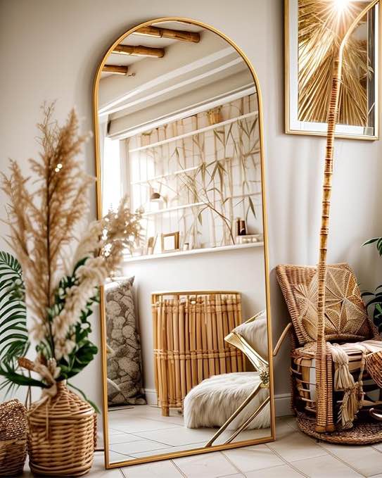 anchor floor mirror full length galvanized 58” x 18”