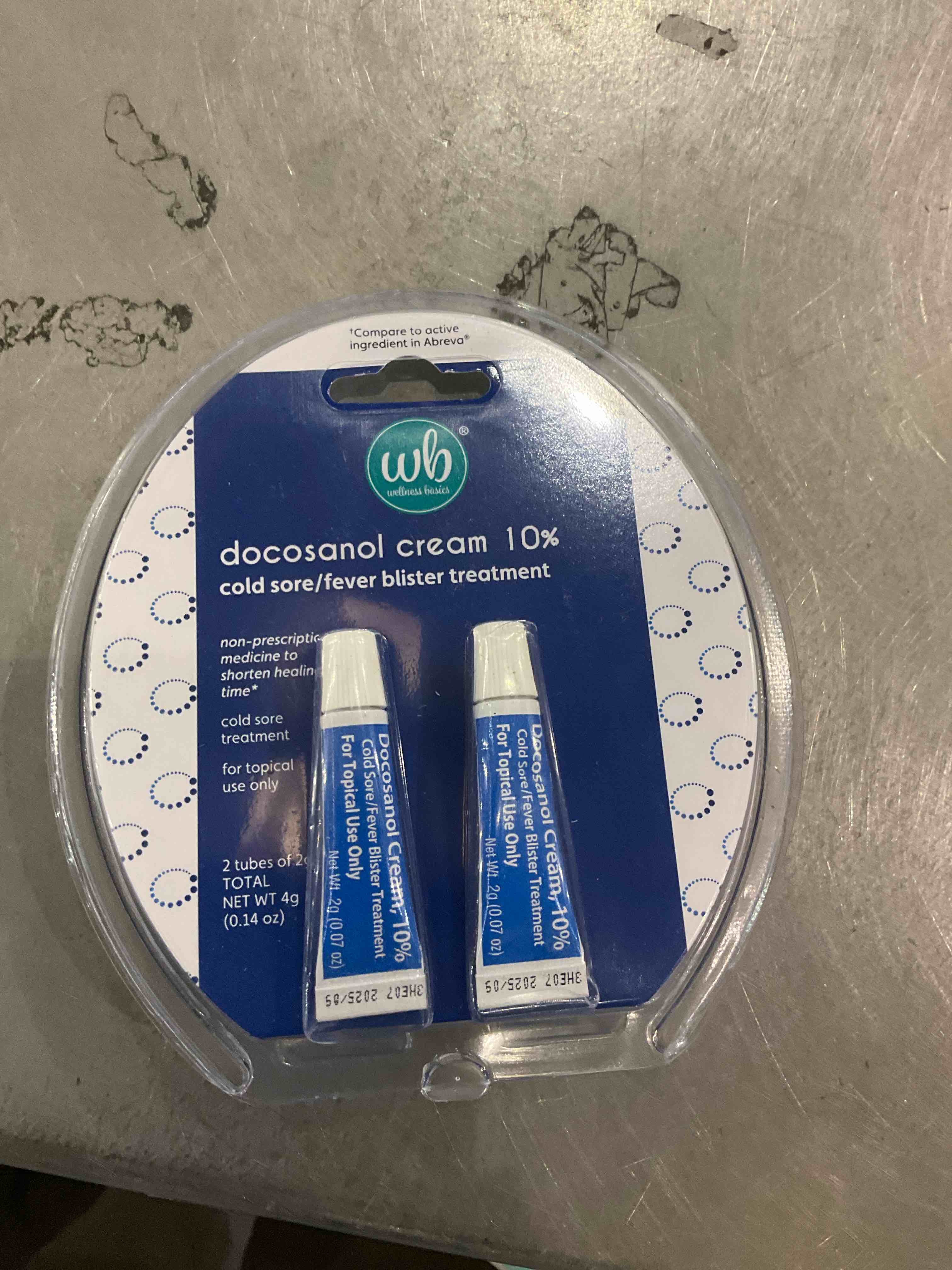 docosanol cream 10% cold sore/fever blister treatment