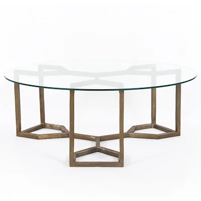 naomi coffee table base-raw brass 
