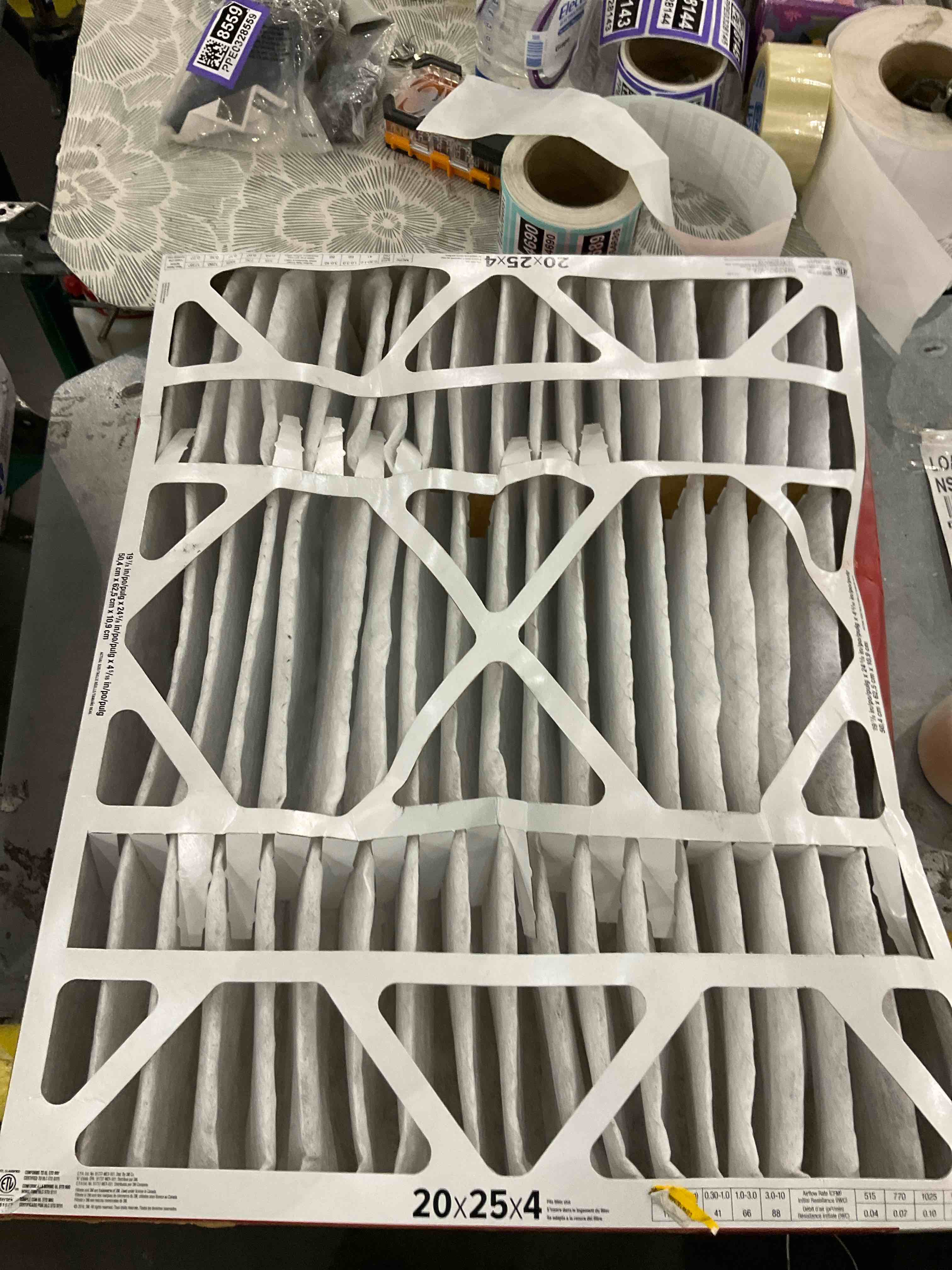 Filtrete 20x25x1 AC Furnace Air Filter, MERV 11, MPR 1000, Micro Allergen Defense, 3-Month Pleated 1-Inch Electrostatic Air Cleaning Filter