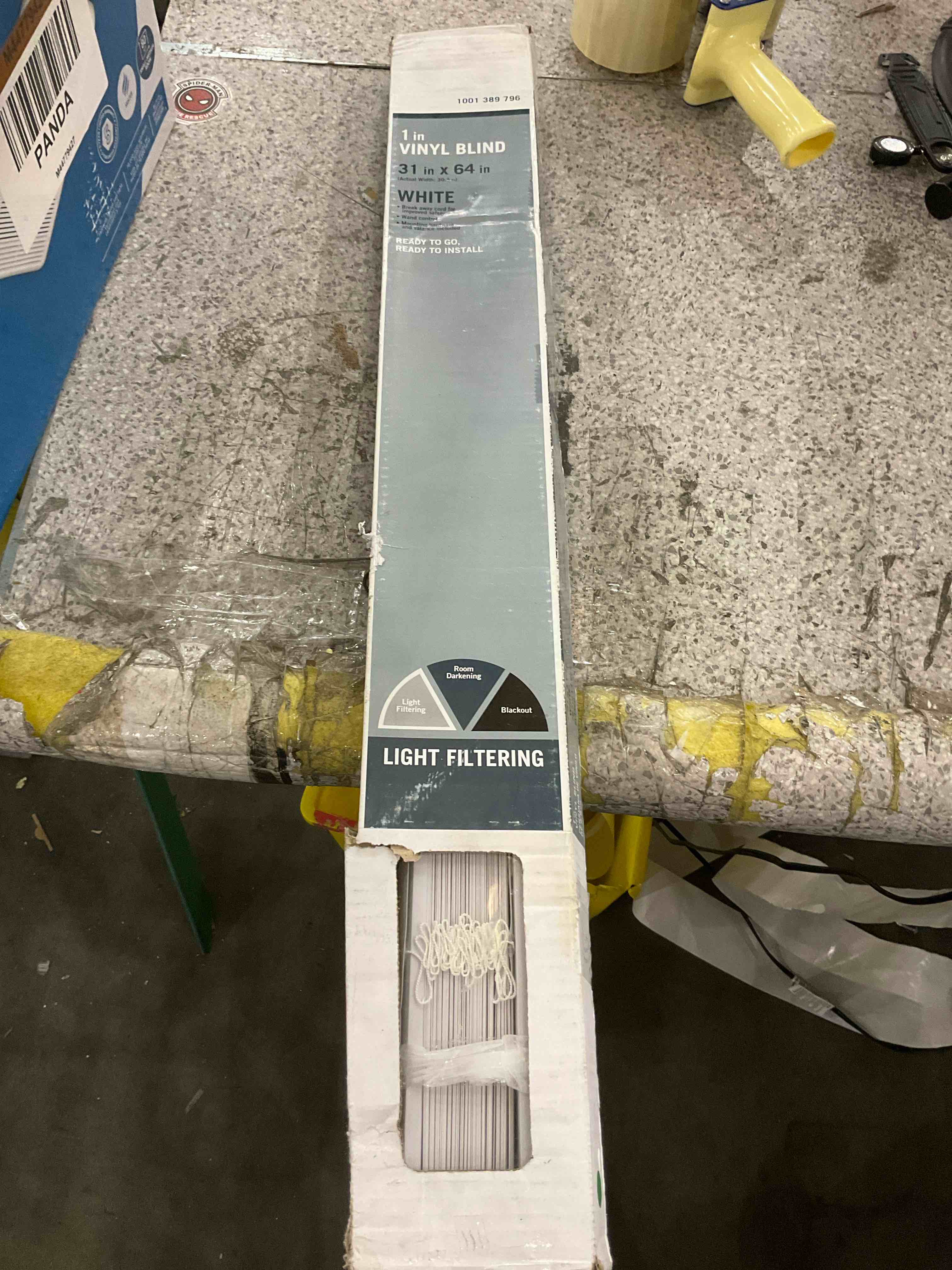 Vinyl Mini Blinds 1-Inch Cordless Room Darkening Blind for Windows - Starting at $9.97 - (Over 1,400 Add'l Custom Sizes), Cordless, White - 18" W x 36" H