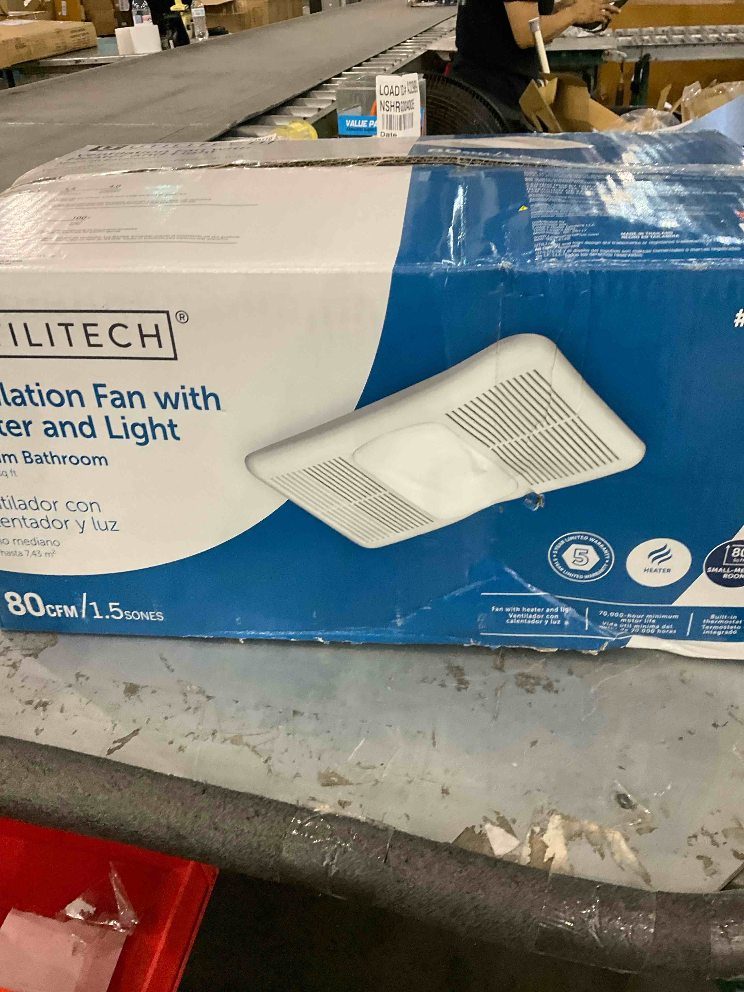 utilitech ventalation fan with light