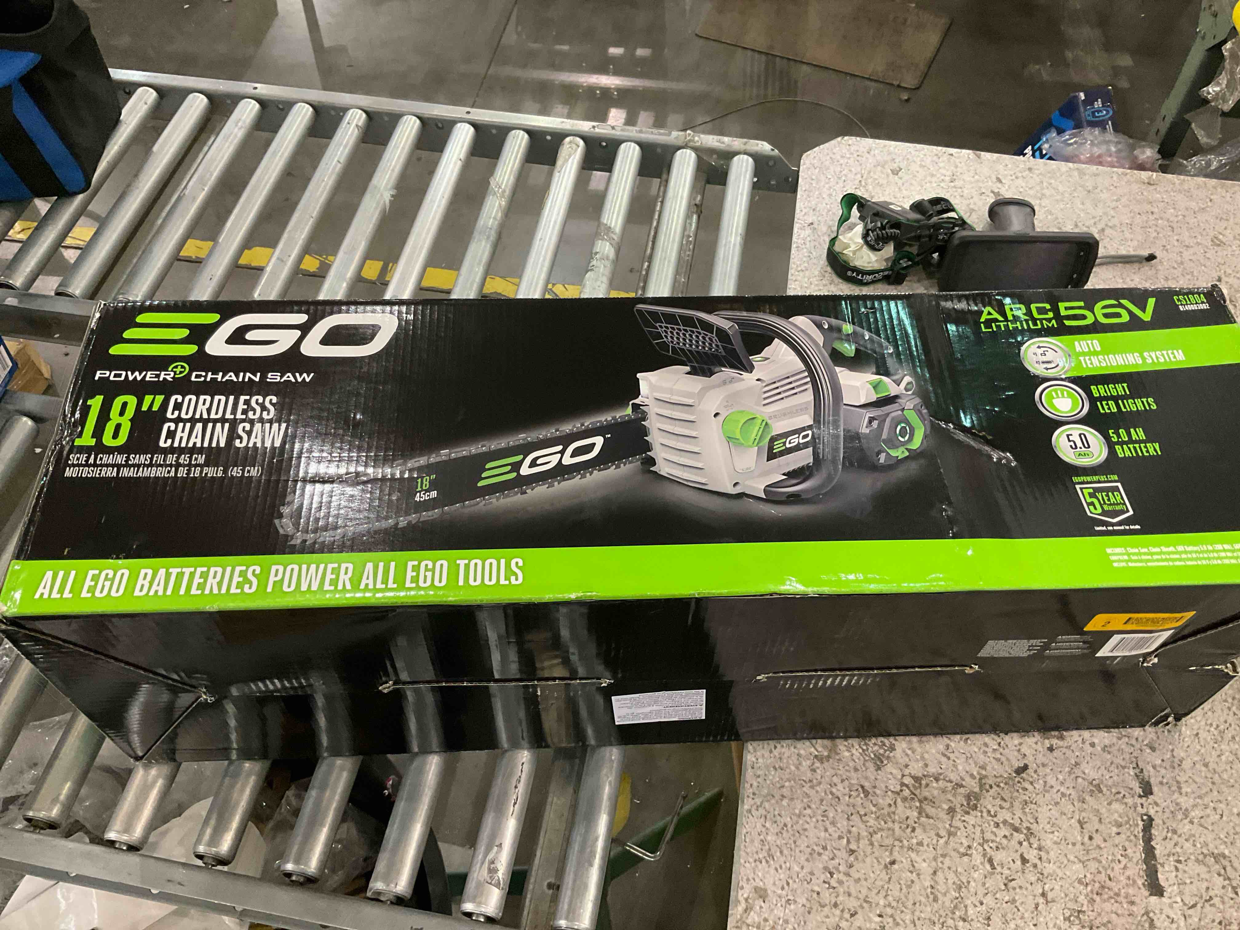 EGO Power+ CS1804 18-Inch 56-Volt Cordless Chain Saw 5.0Ah Battery and Charger Included