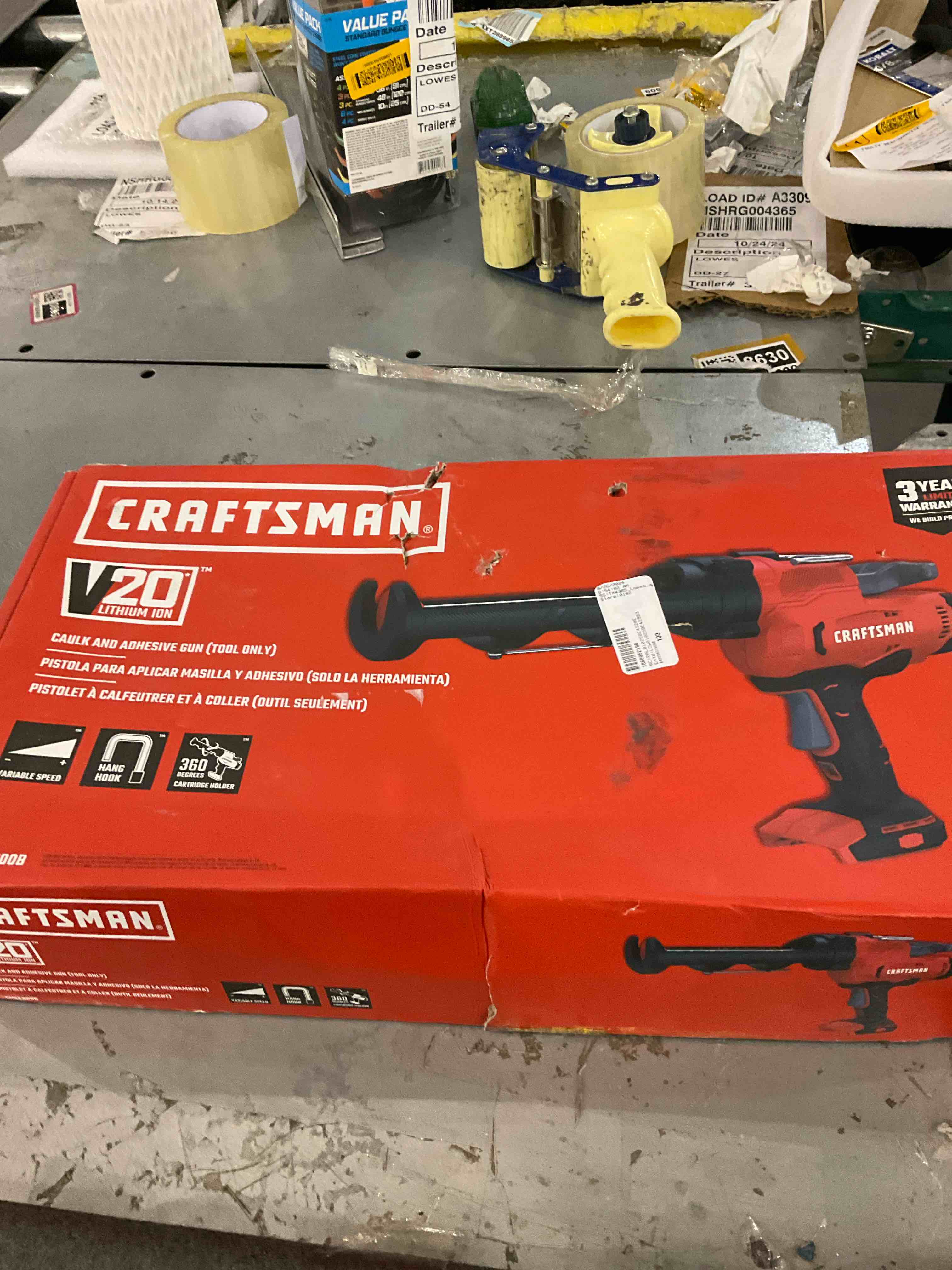 CRAFTSMAN V20 Caulk Gun, No Drip, Cordless, with anti-drip and variable speed, Tool Only (CMCE600B)