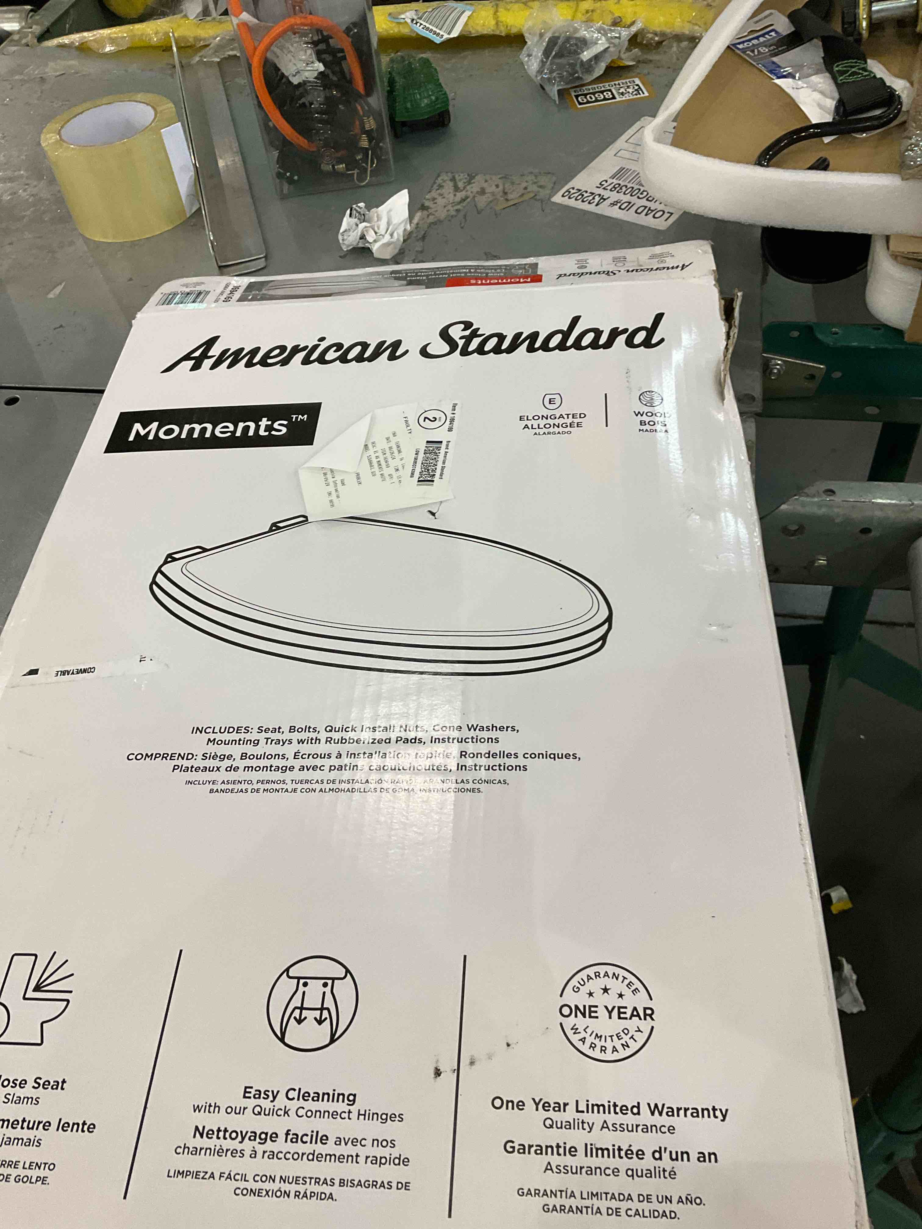 American Standard 5503A00B.020 Slow Elongated Closed Front Toilet Seat, White