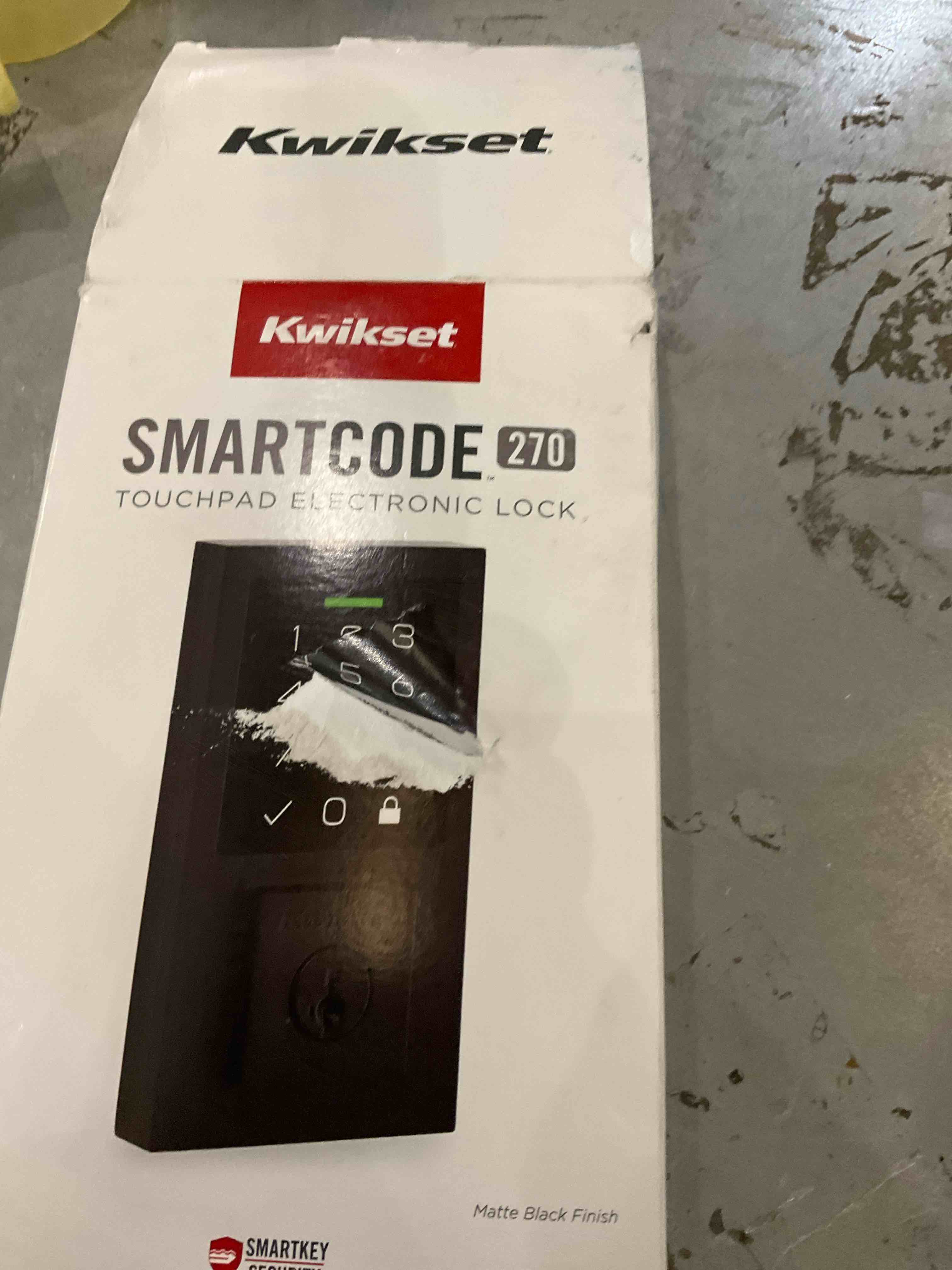 Kwikset SmartCode 270 Keyless Electronic Touchpad Deadbolt, Auto Door Lock, SmartKey Re-Key Security, Venetian Bronze