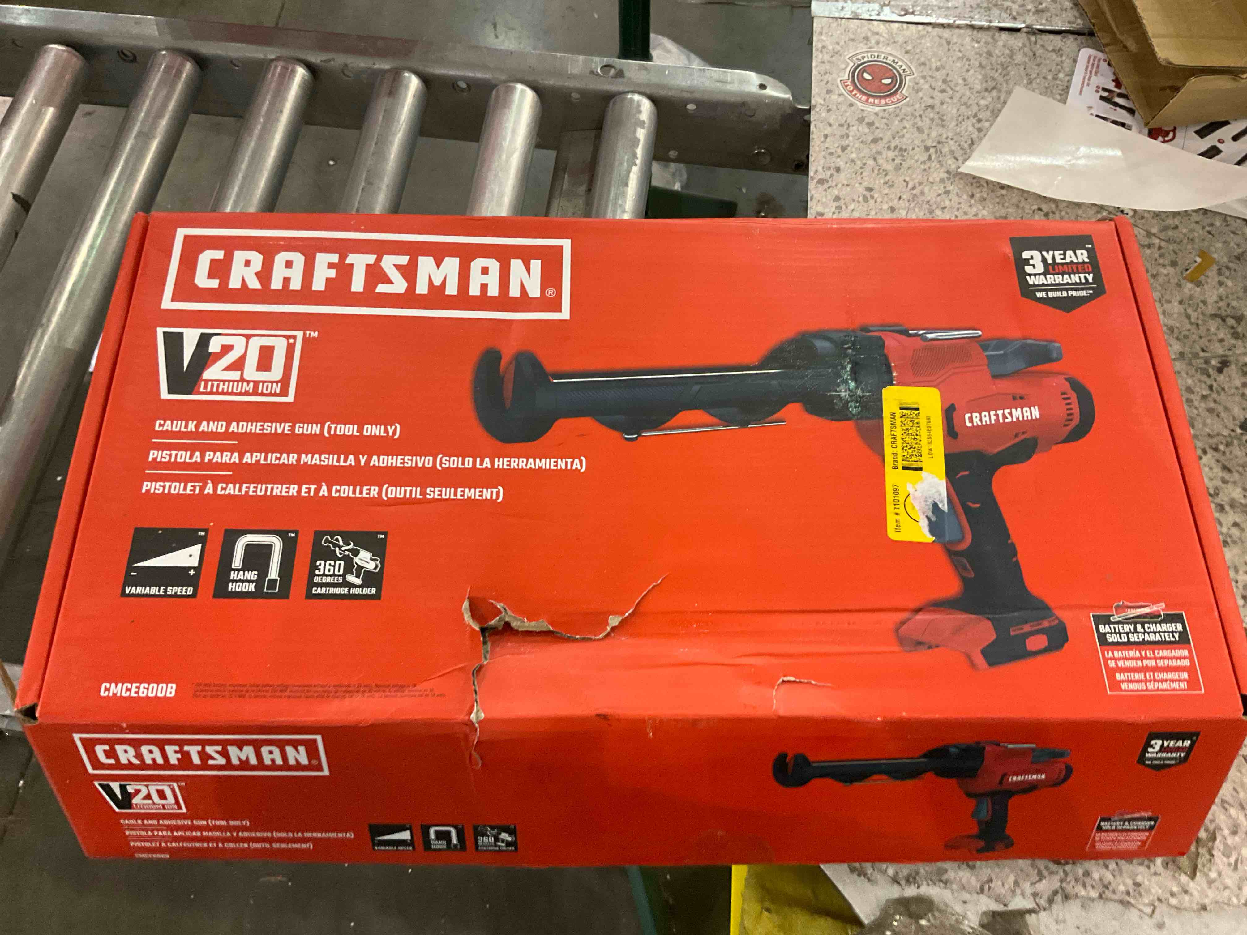 CRAFTSMAN V20 Caulk Gun, No Drip, Cordless, with anti-drip and variable speed, Tool Only (CMCE600B)