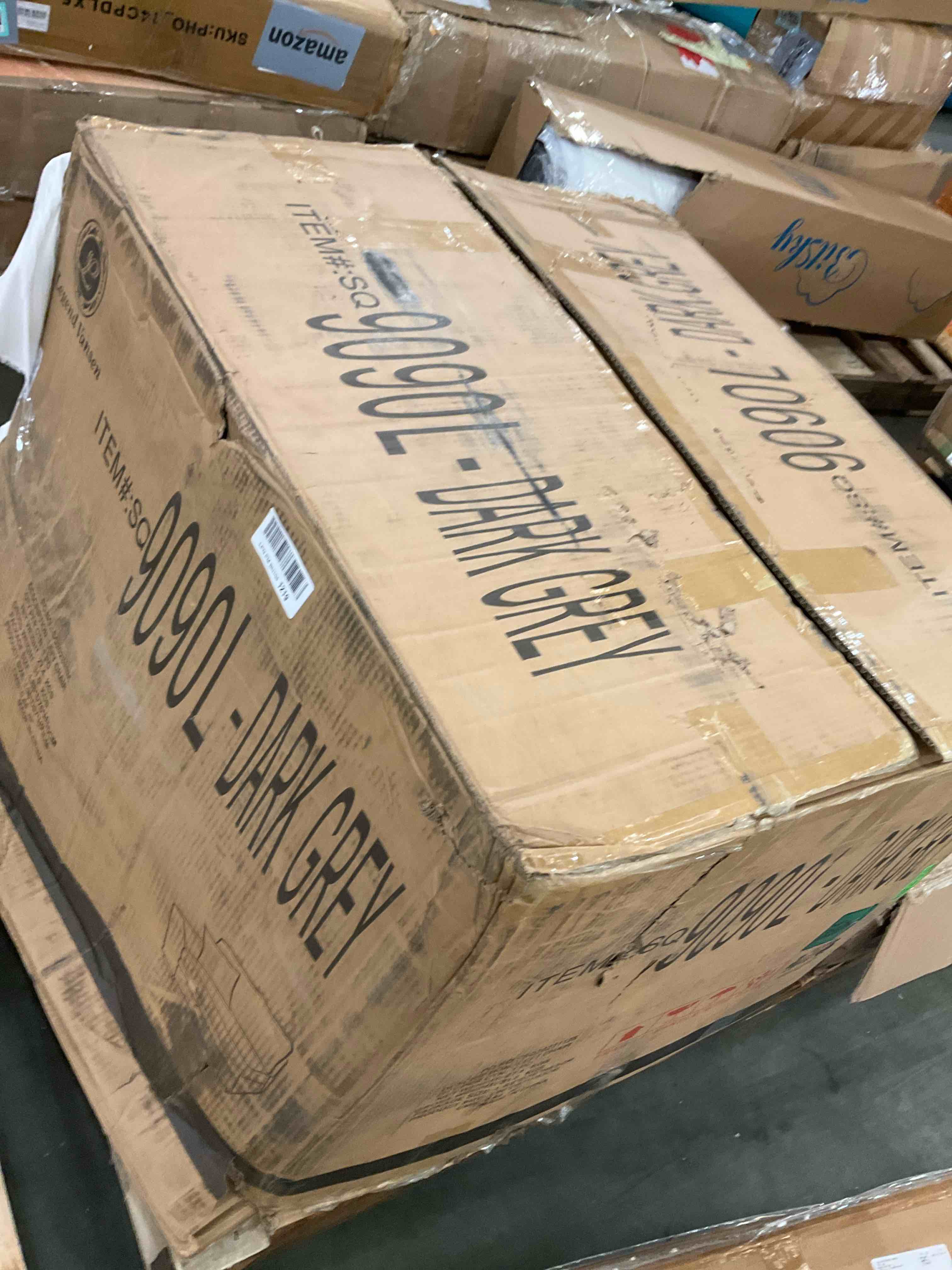 left sofa chair section grey