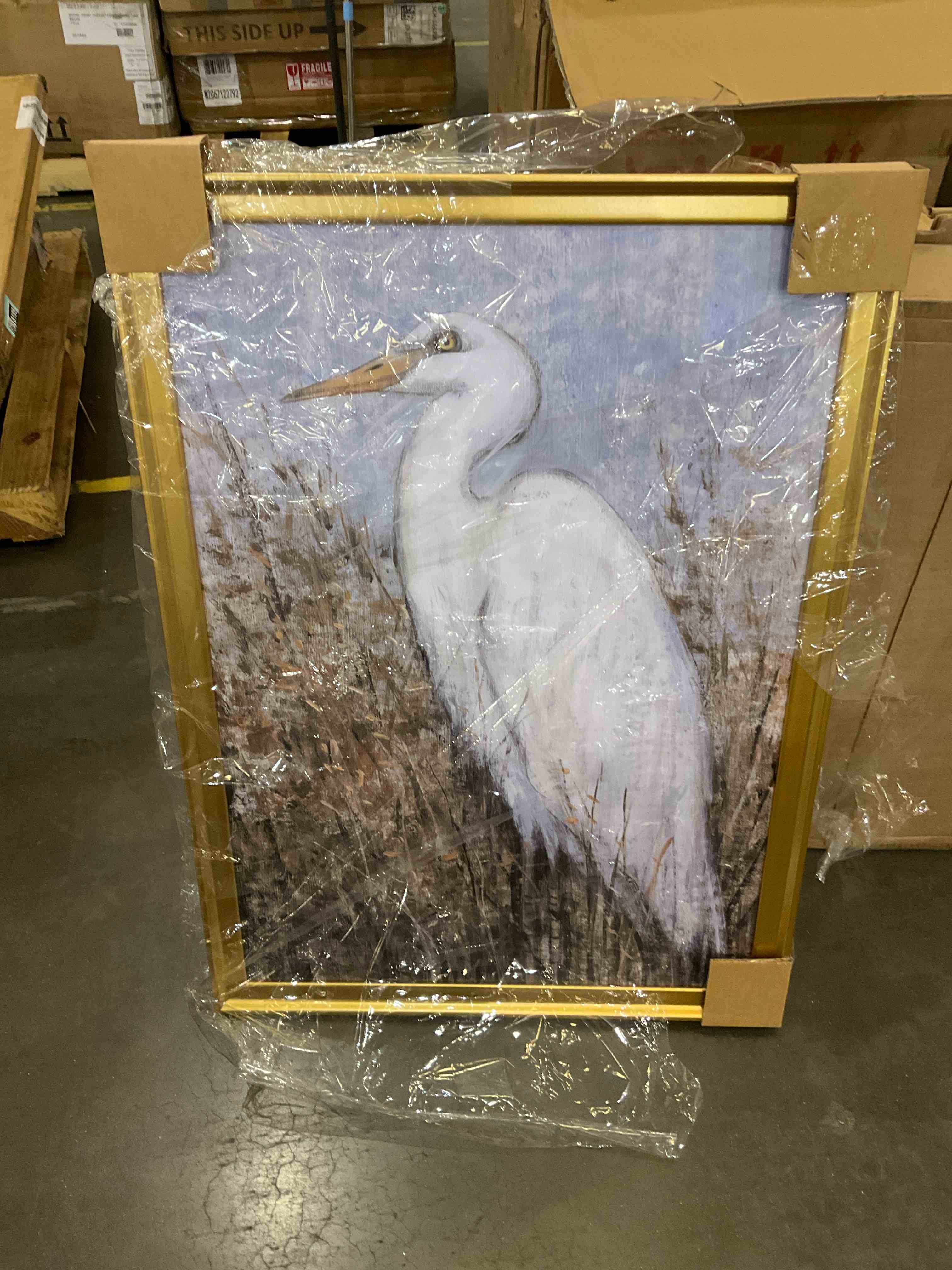White Heron I Premium Framed Canvas - Ready To Hang