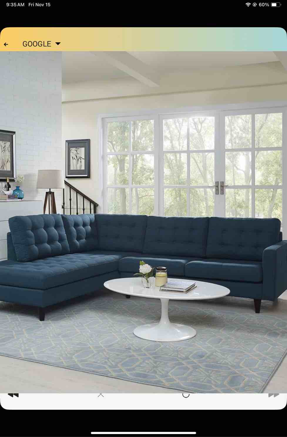 modway empress 2 piece upholstered
