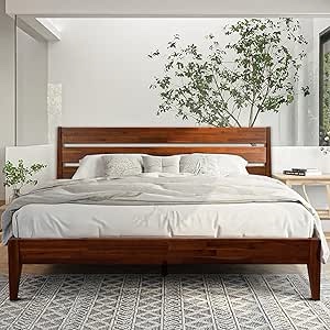 # real-solid-wood#platform-bed#
