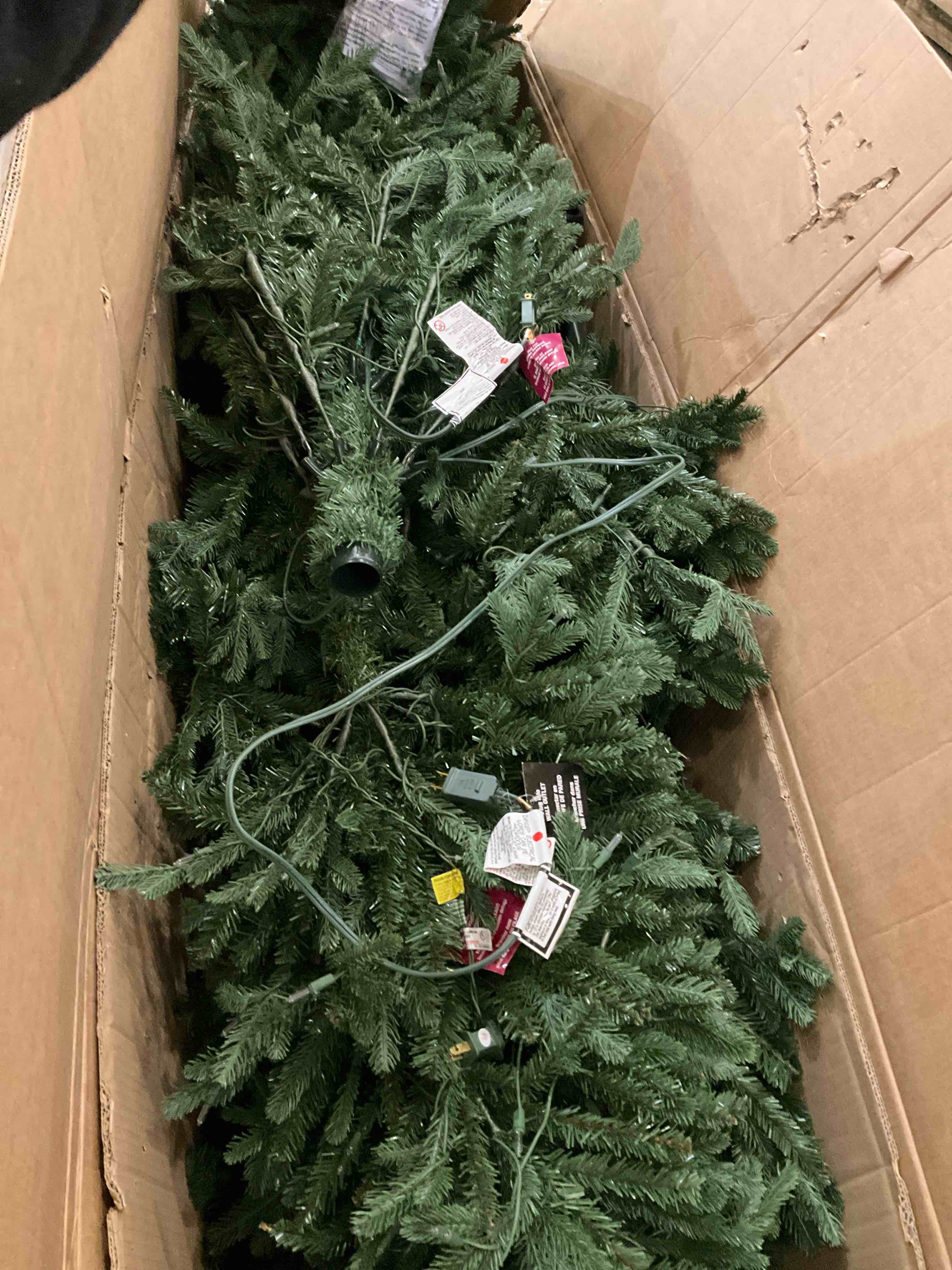 Tiffany Fir Slim Tree with Clear Lights