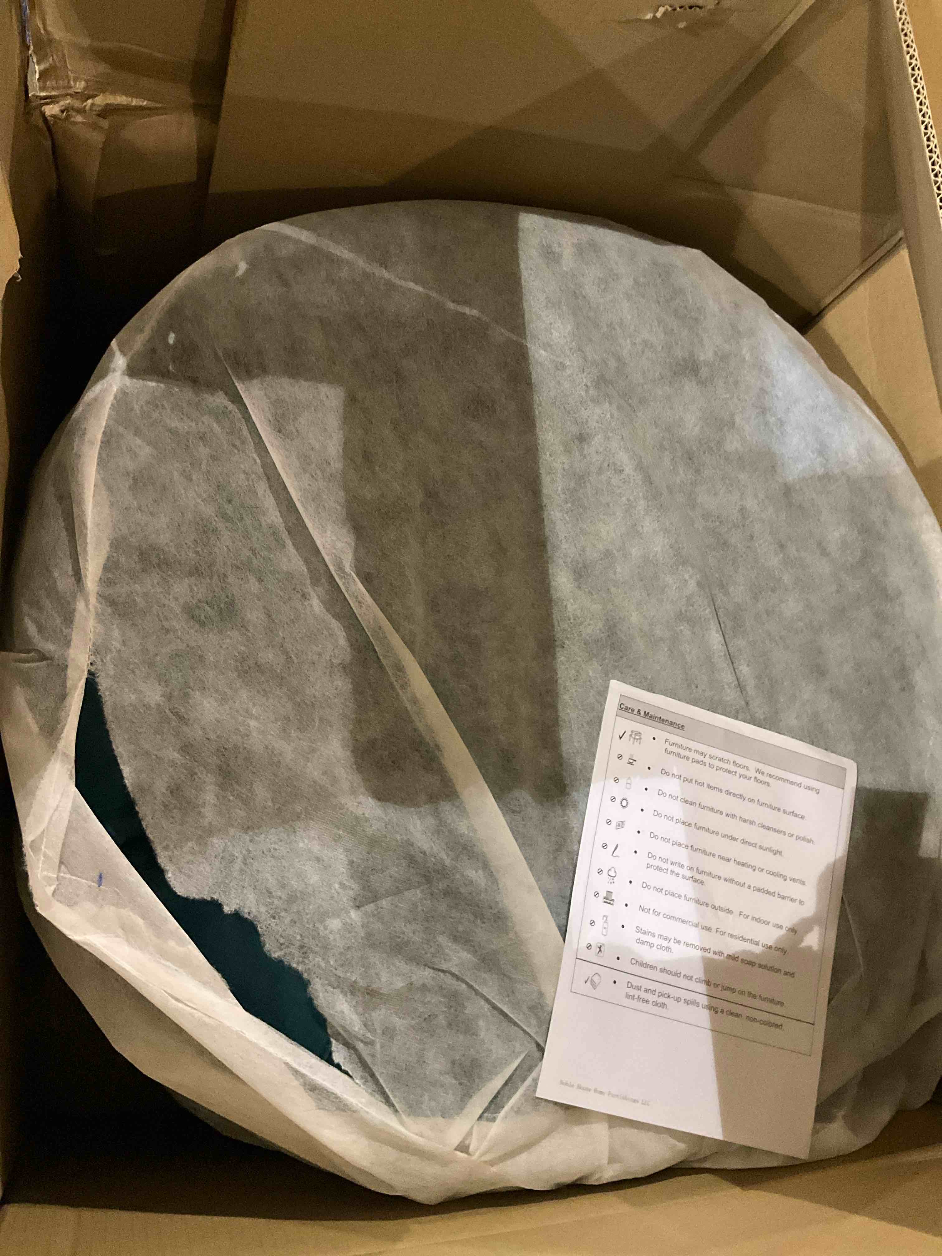 29.5" Wide Tufted Round Cocktail Ottoman Plush Comfort Versatile Design Durable Build Stylish Aesthetics