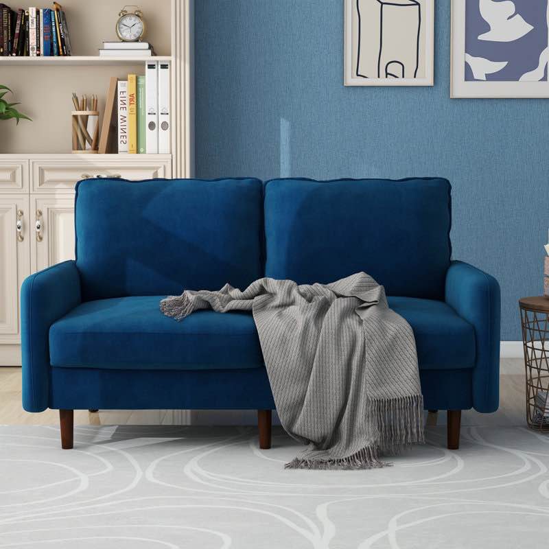 Cordey 56.91'' Velvet Square Arm Loveseat