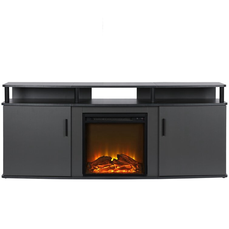 Kamal TV Stand for TVs up to 70" with Electric Fireplace