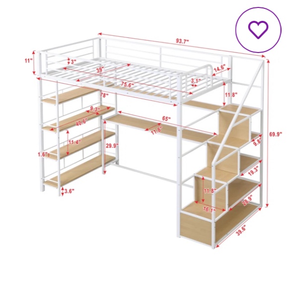 Parvati Kids Loft Bed