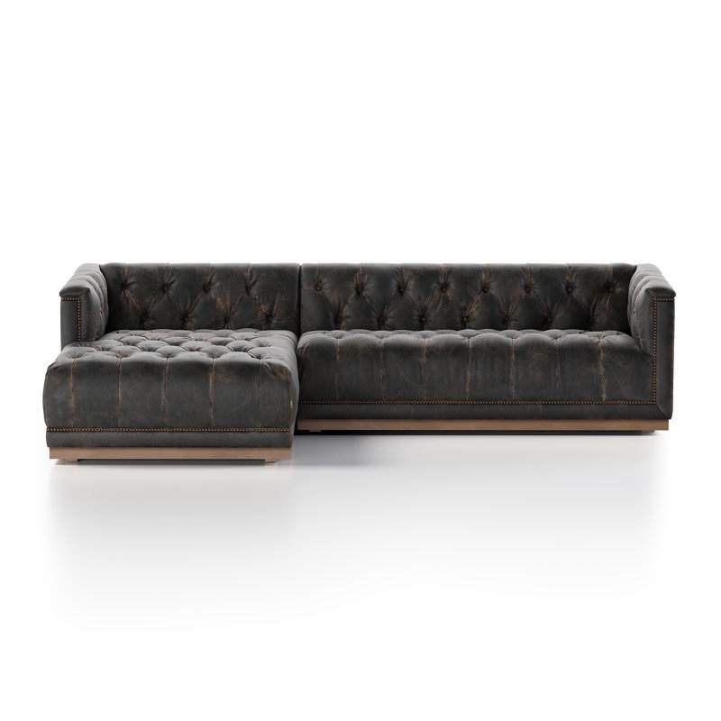 leela left arm facing chaise piece sapphire birch