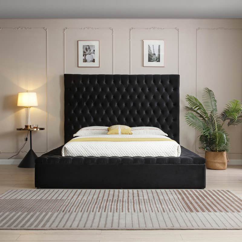 aidelyn upholstered velvet platform cosmo 50 black 