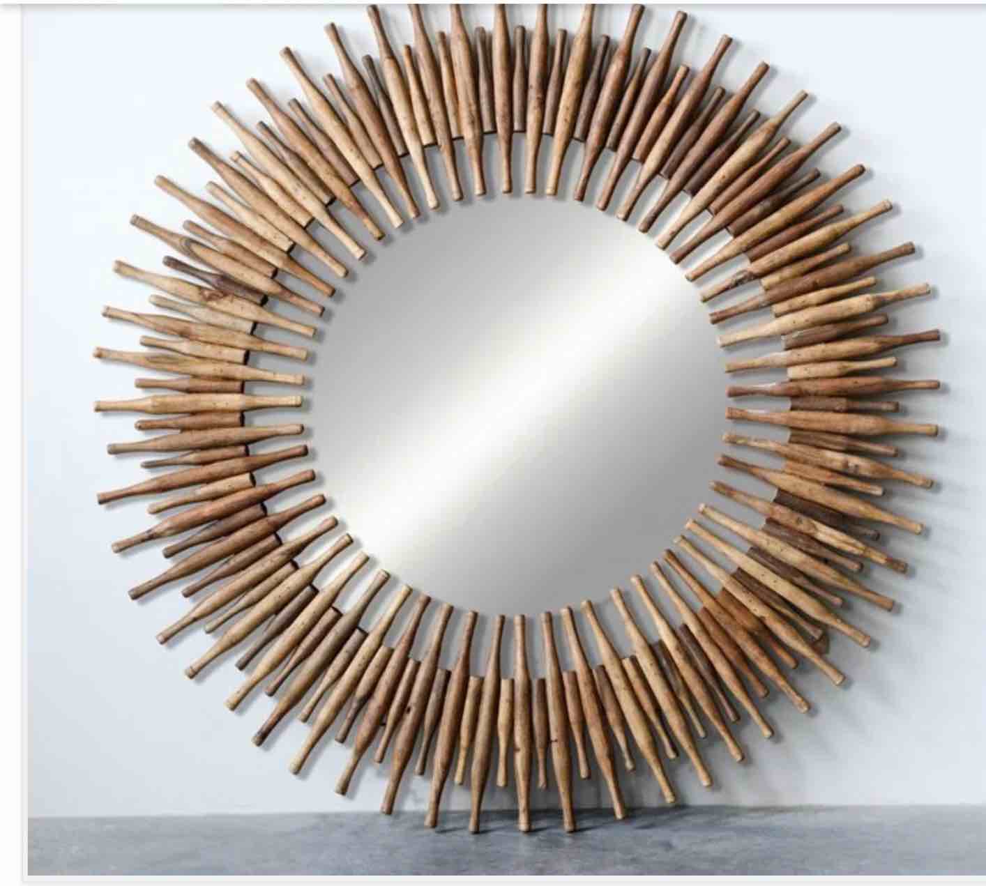 48 round wood roti pins mirror 