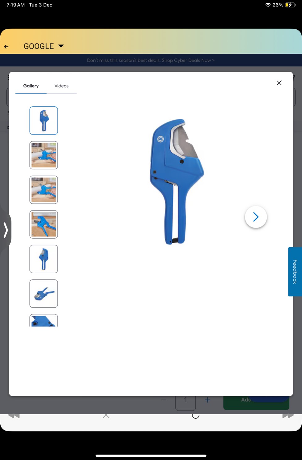 Kobalt cuts up to 2-3/8 in of