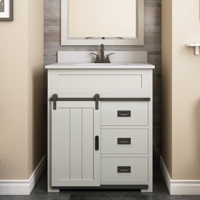 Style Selections Morriston 30-in White Undermount Single Sink Bathroom Vanity