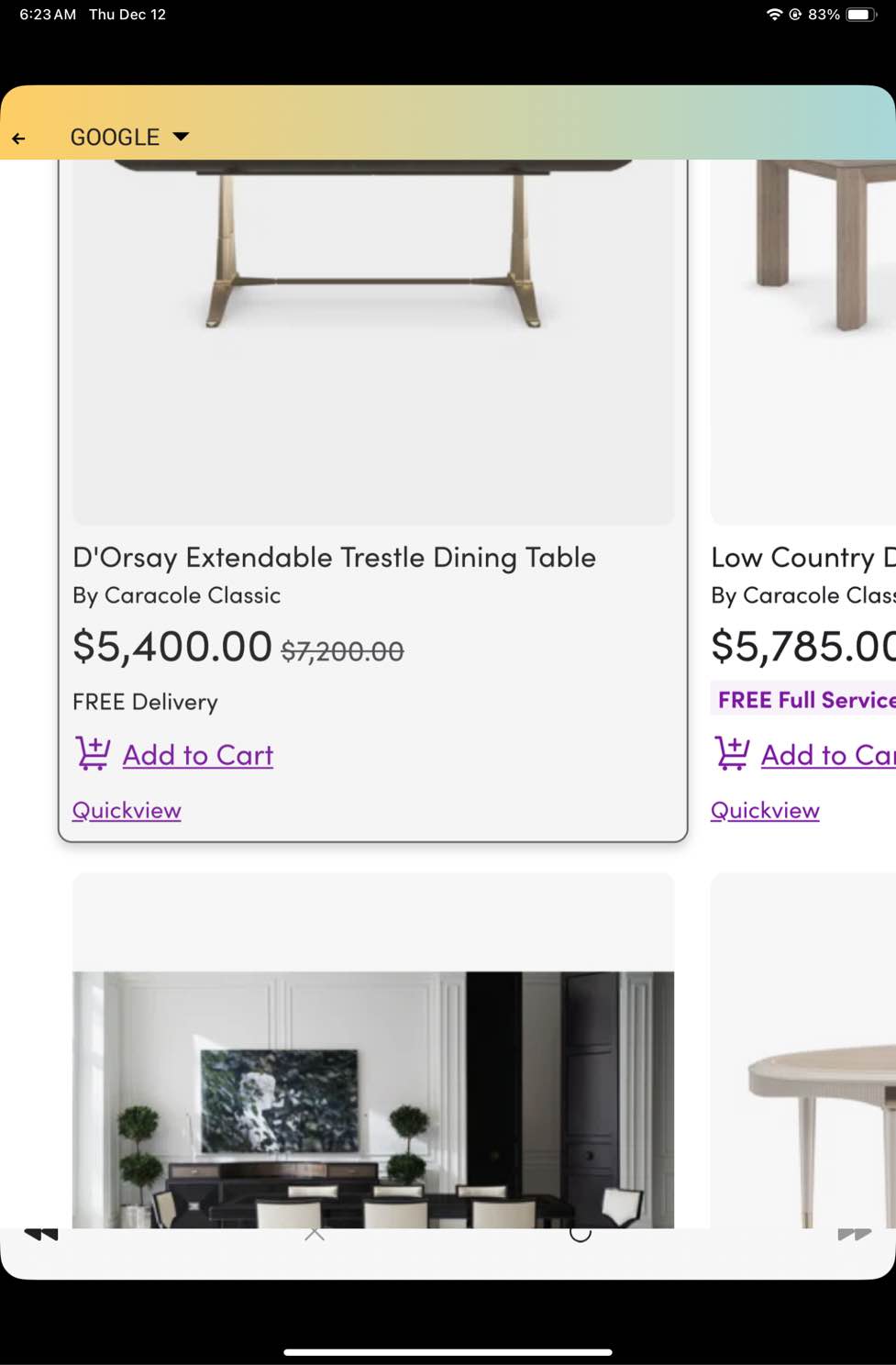 wish you were here rectangular dining table