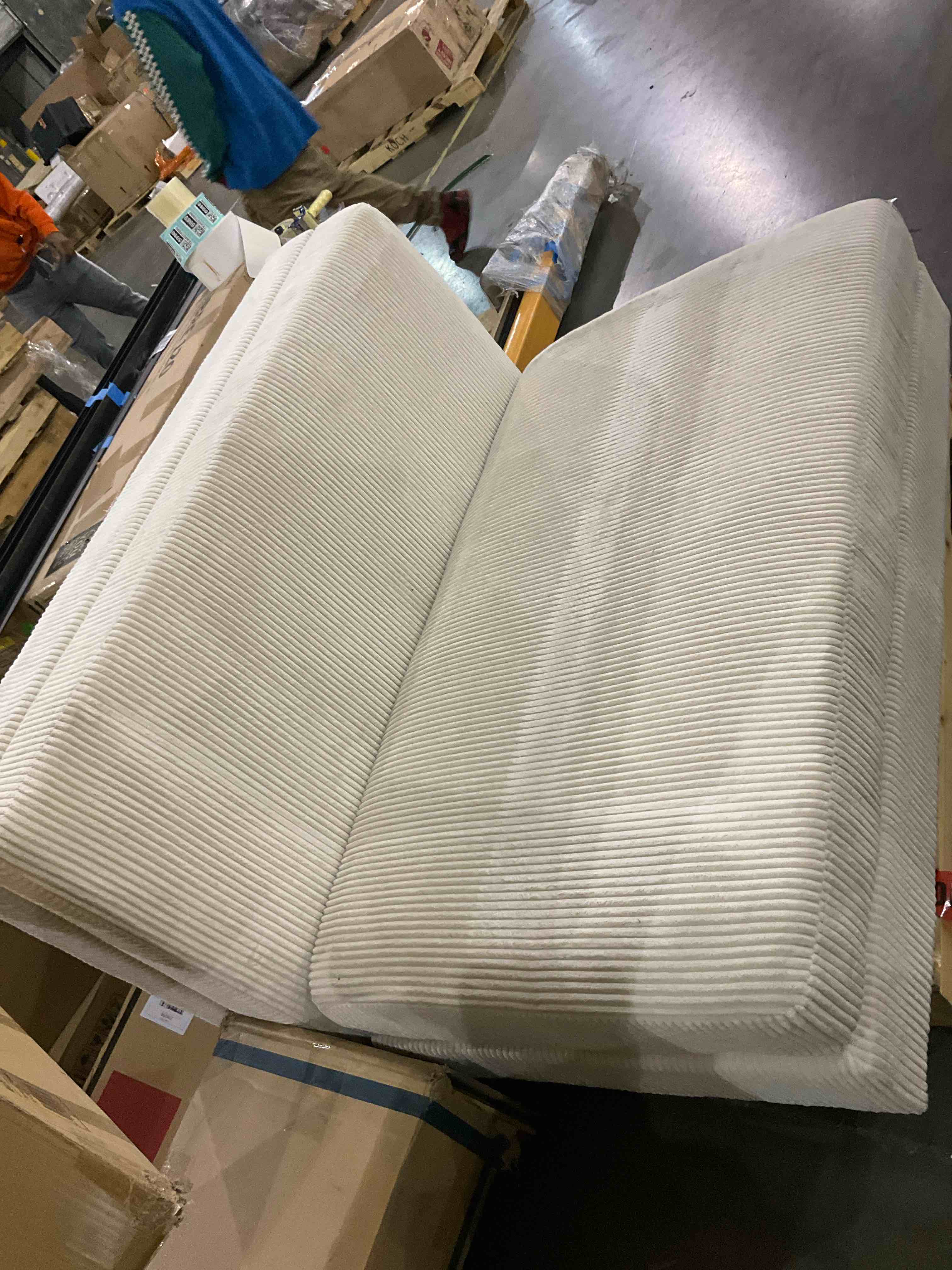 Two White couch pieces incomplete