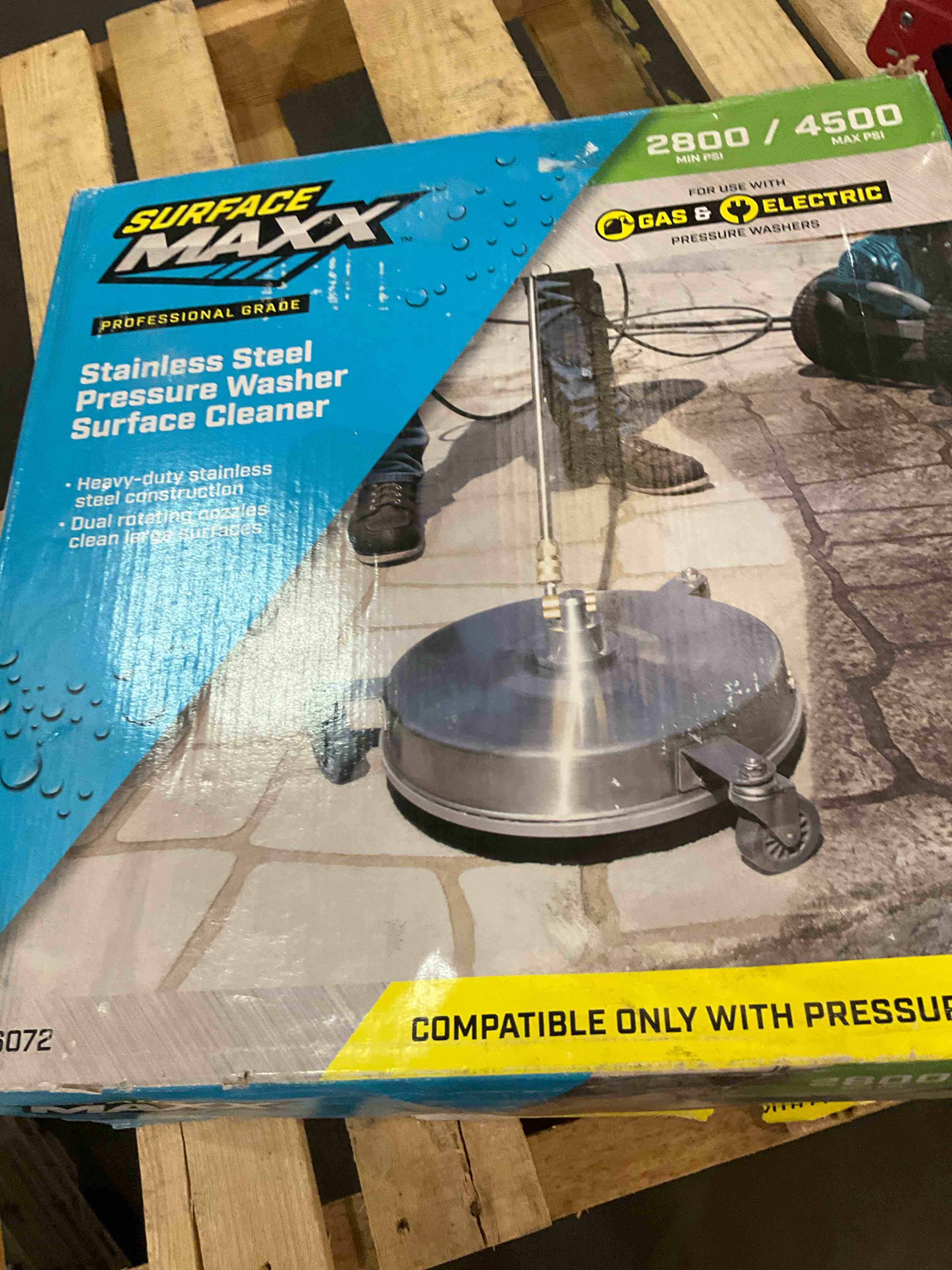 New-Surface Maxx 14.5" 4500 PSI Rotating Surface Cleaner for Gas Pressure Washer