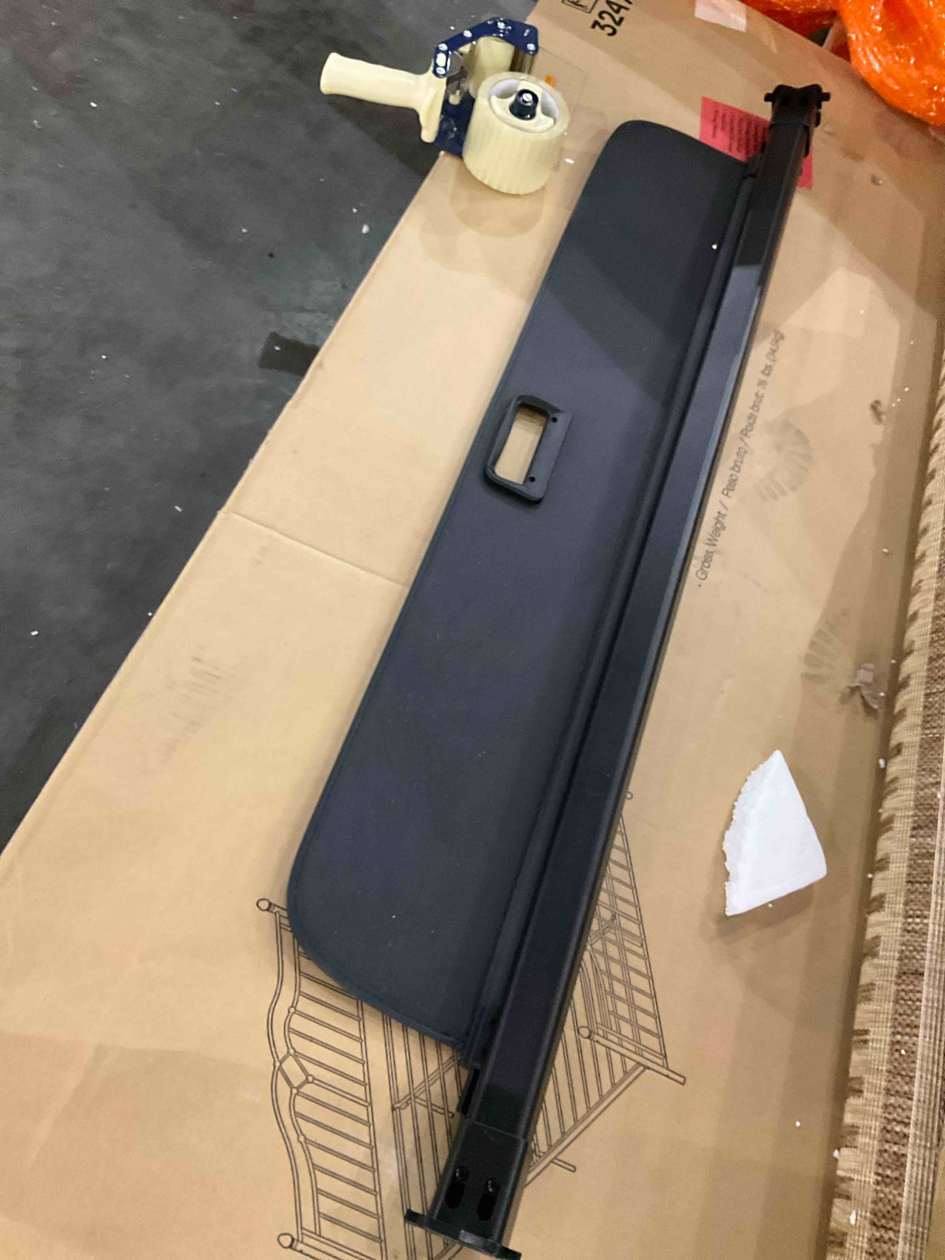 Powerty Cargo Cover Compatible with Volvo XC90 2023 2016 2017 2018 2019 2020 2021 2022 Retractable Rear Trunk Security Cover Shielding Shade Black