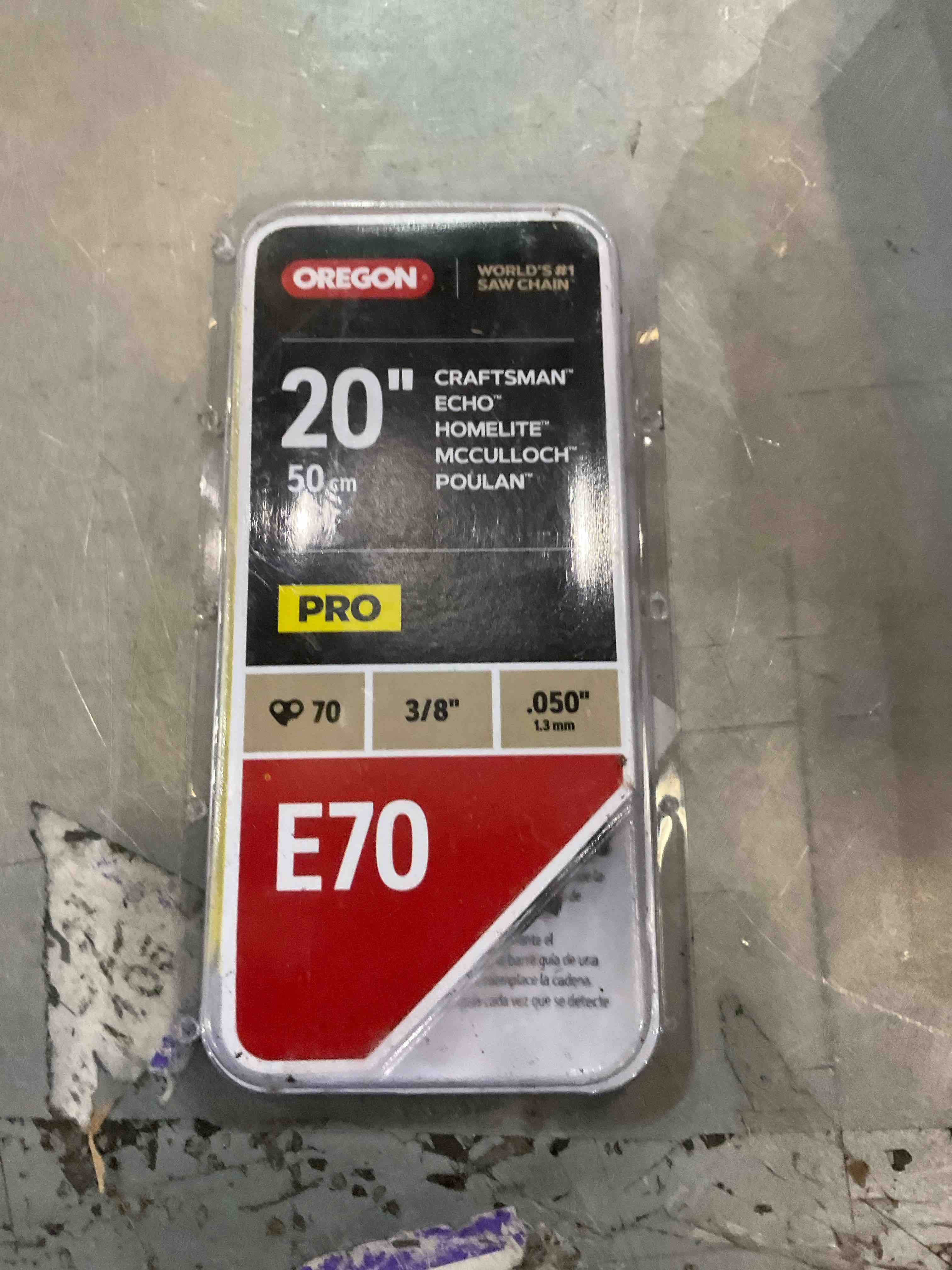 Oregon E70 Chainsaw Chain for 20in. Bar, Fits Echo, McCulloch, Homelite ...