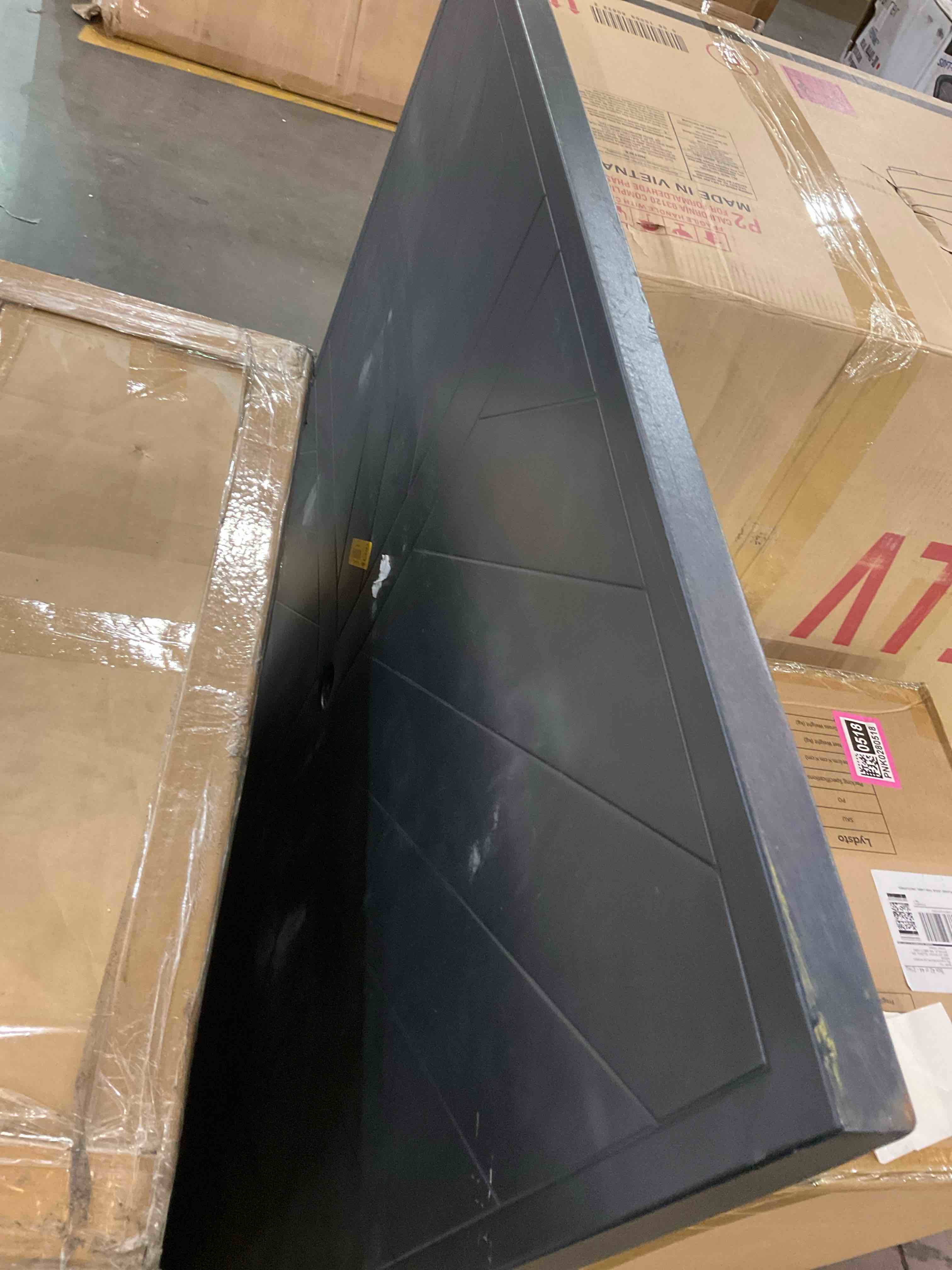 Black Table Top With Hole For Umbrella 