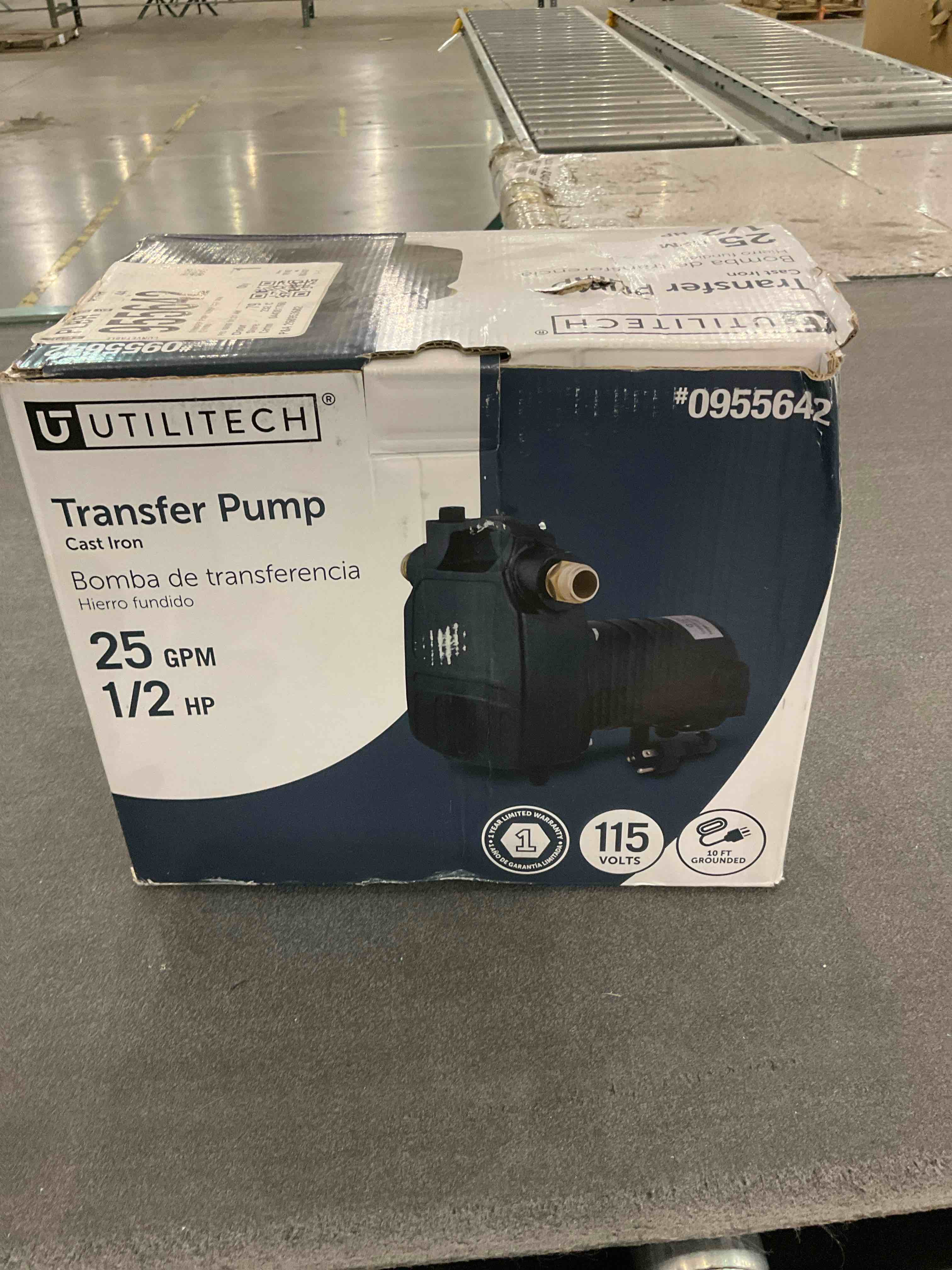 Transfer Pump Cast Iron 25GPM 1/2HP