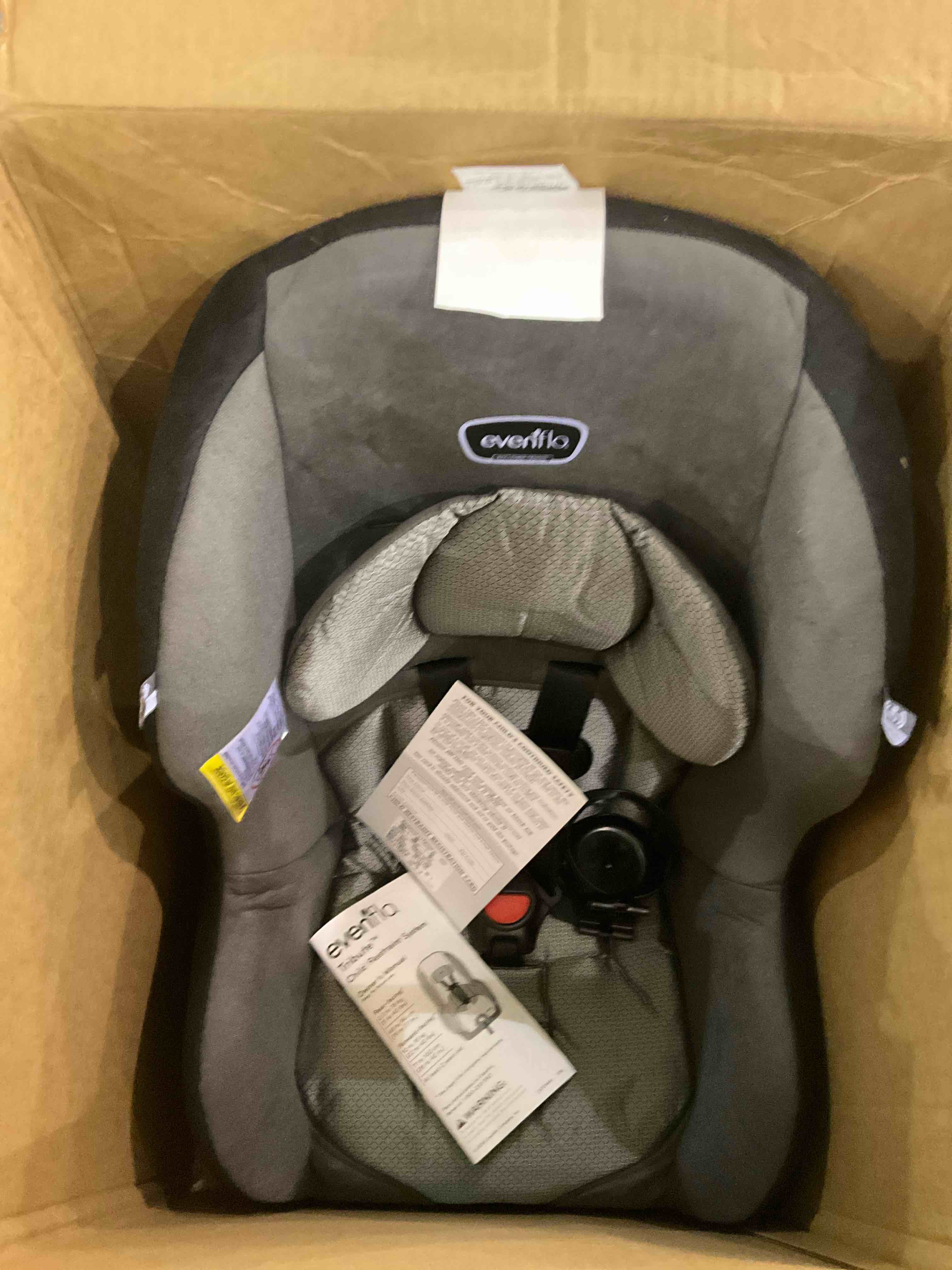 Evenflo Tribute LX 2-in-1 Lightweight Convertible Car Seat, Travel Friendly (Saturn Gray)