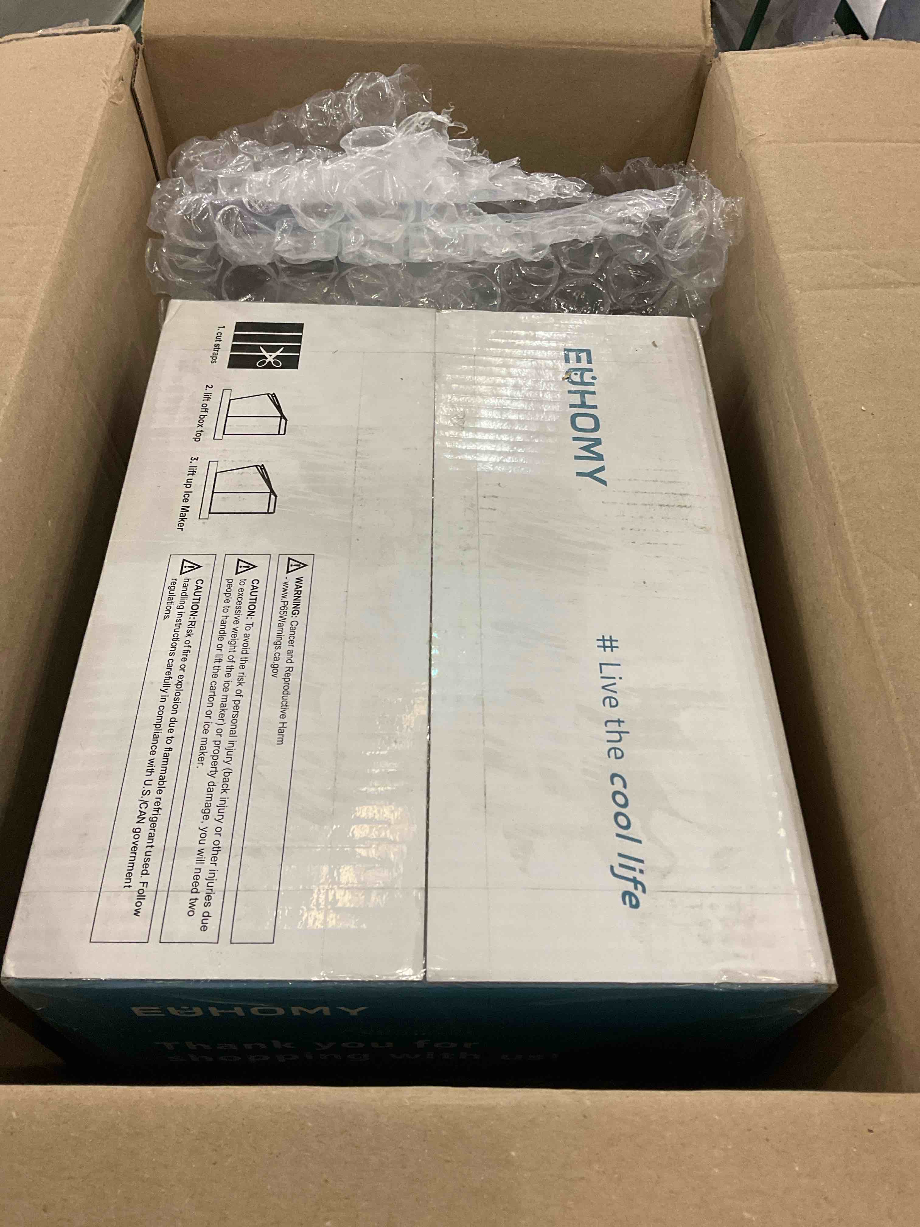 EUHOMY Countertop Ice Maker Machine with Handle, 26lbs in 24Hrs, 9 Ice