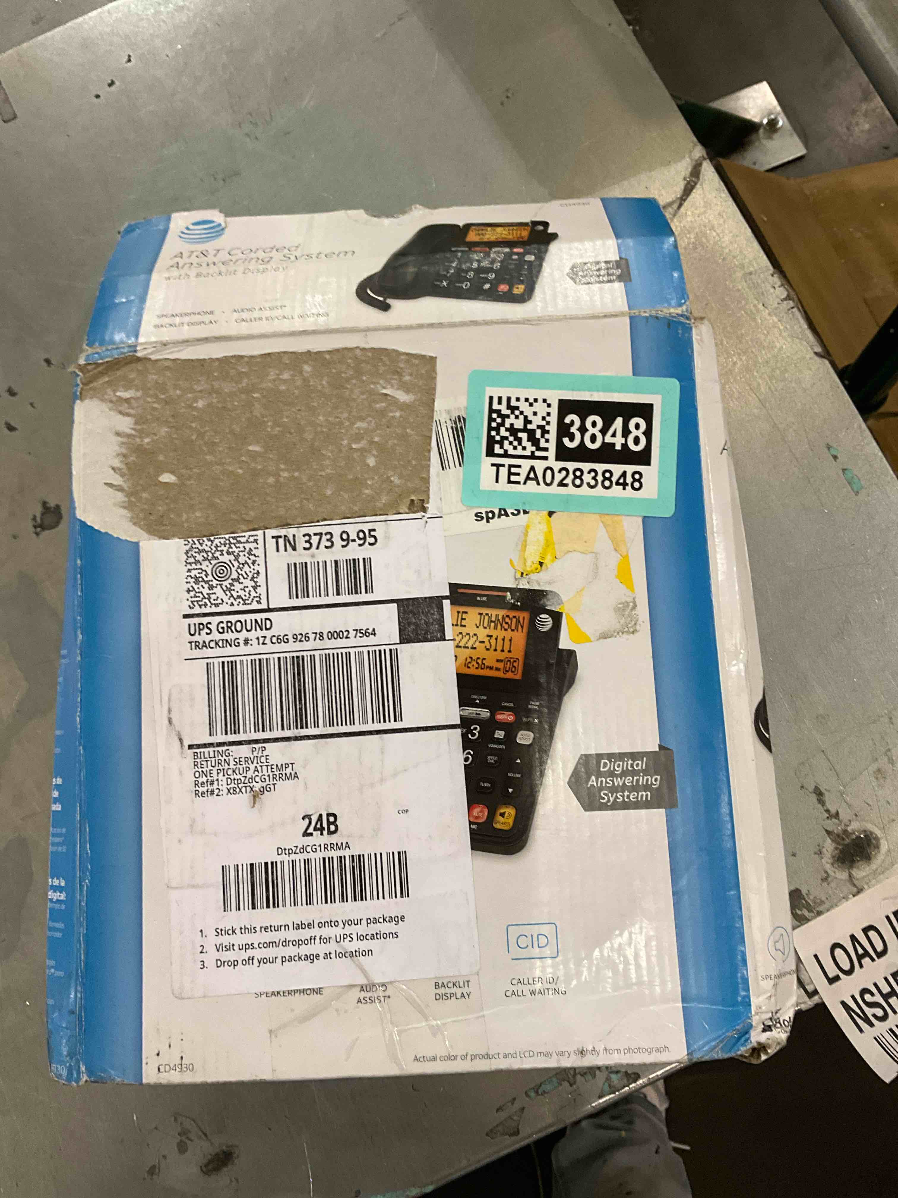 AT&T CD4930 Corded Phone with Digital Answering System and Caller ID