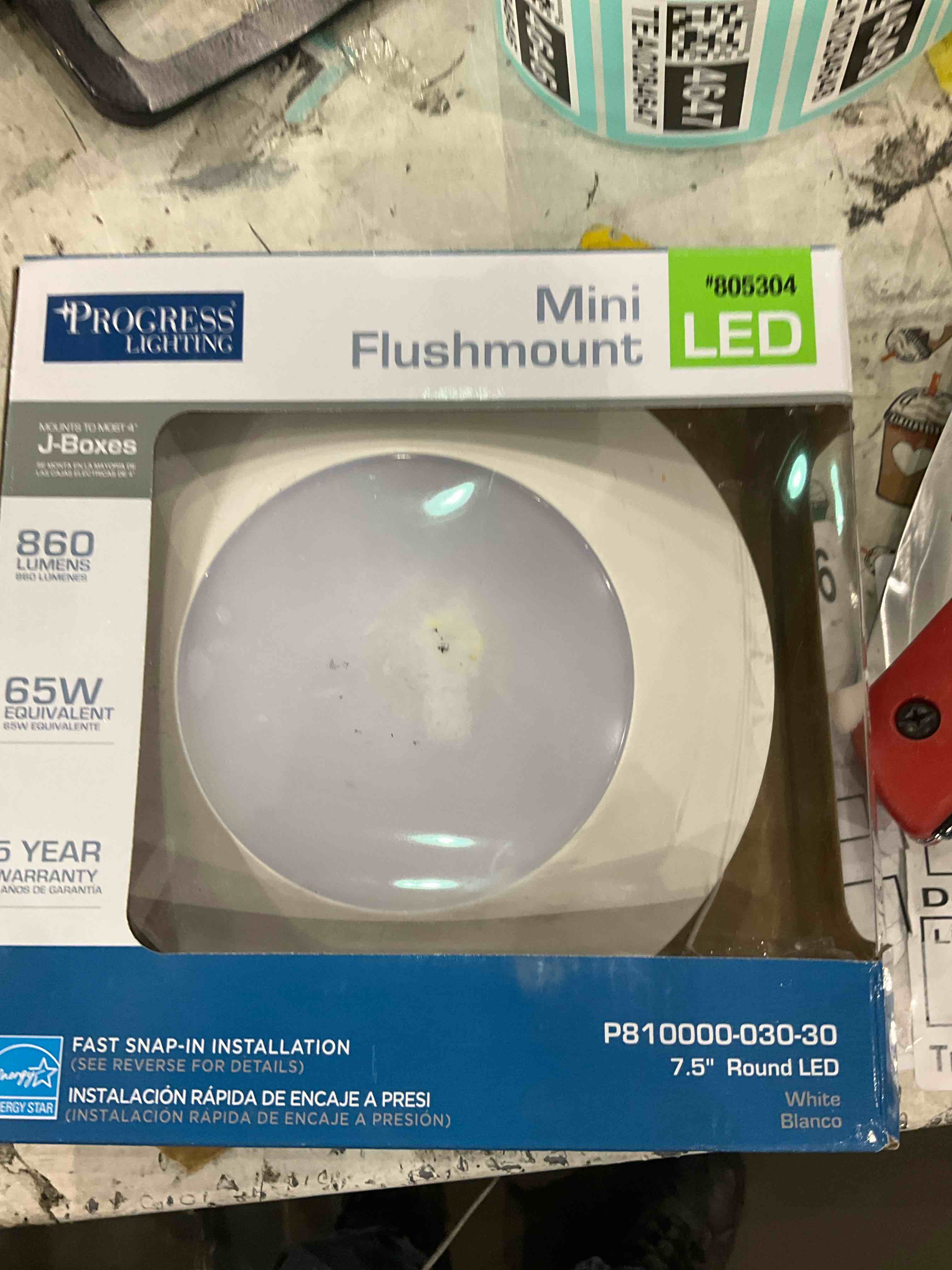 Condition photo showing As Is for Flush mount light